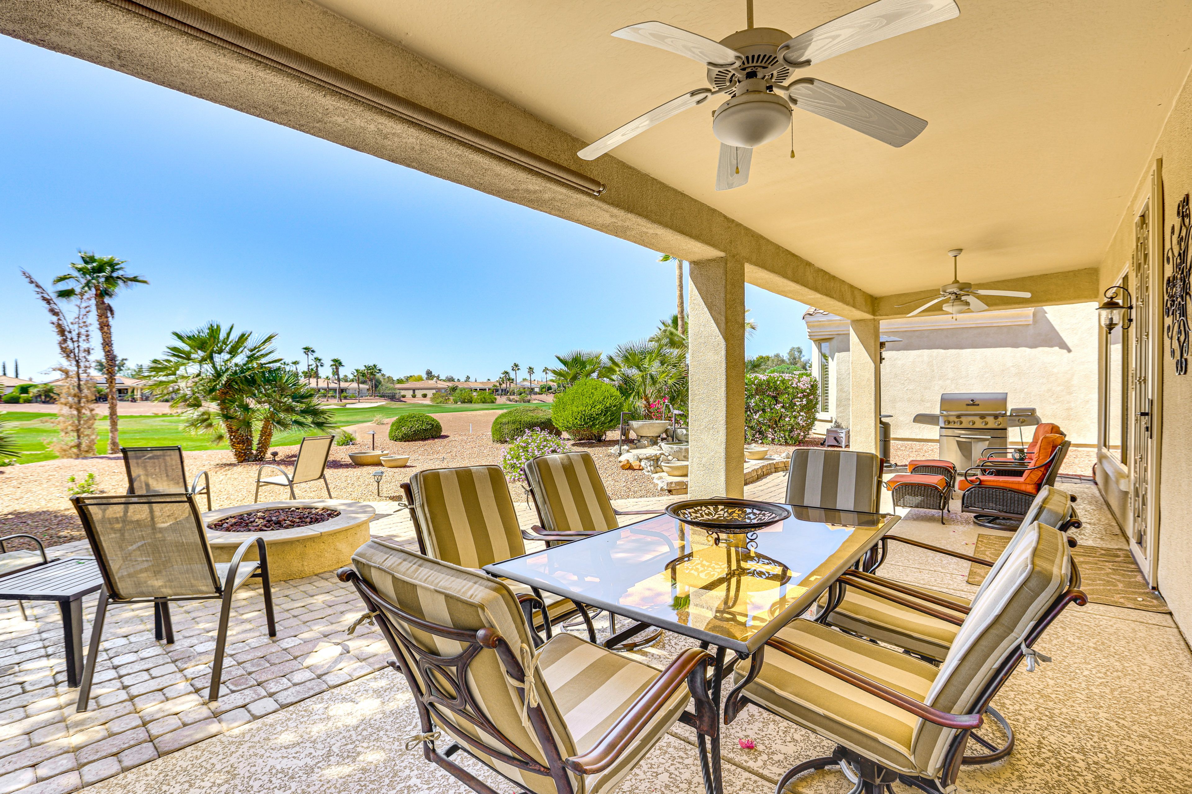 Covered Patio | Dining Set | Gas Grill