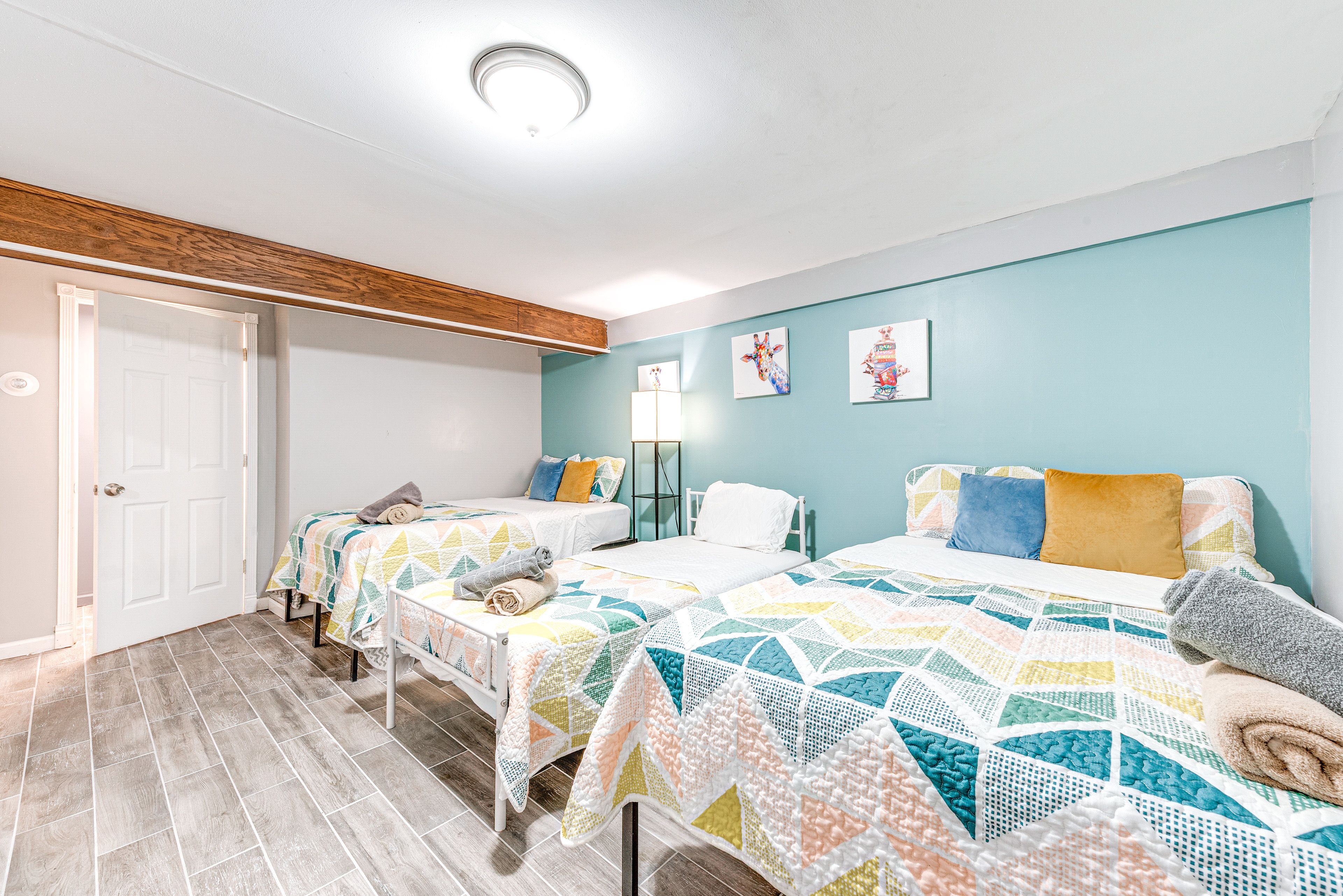 Bonus Room 2 | 3rd Floor | 2 Full Beds | 1 Twin Bed | Linens Provided