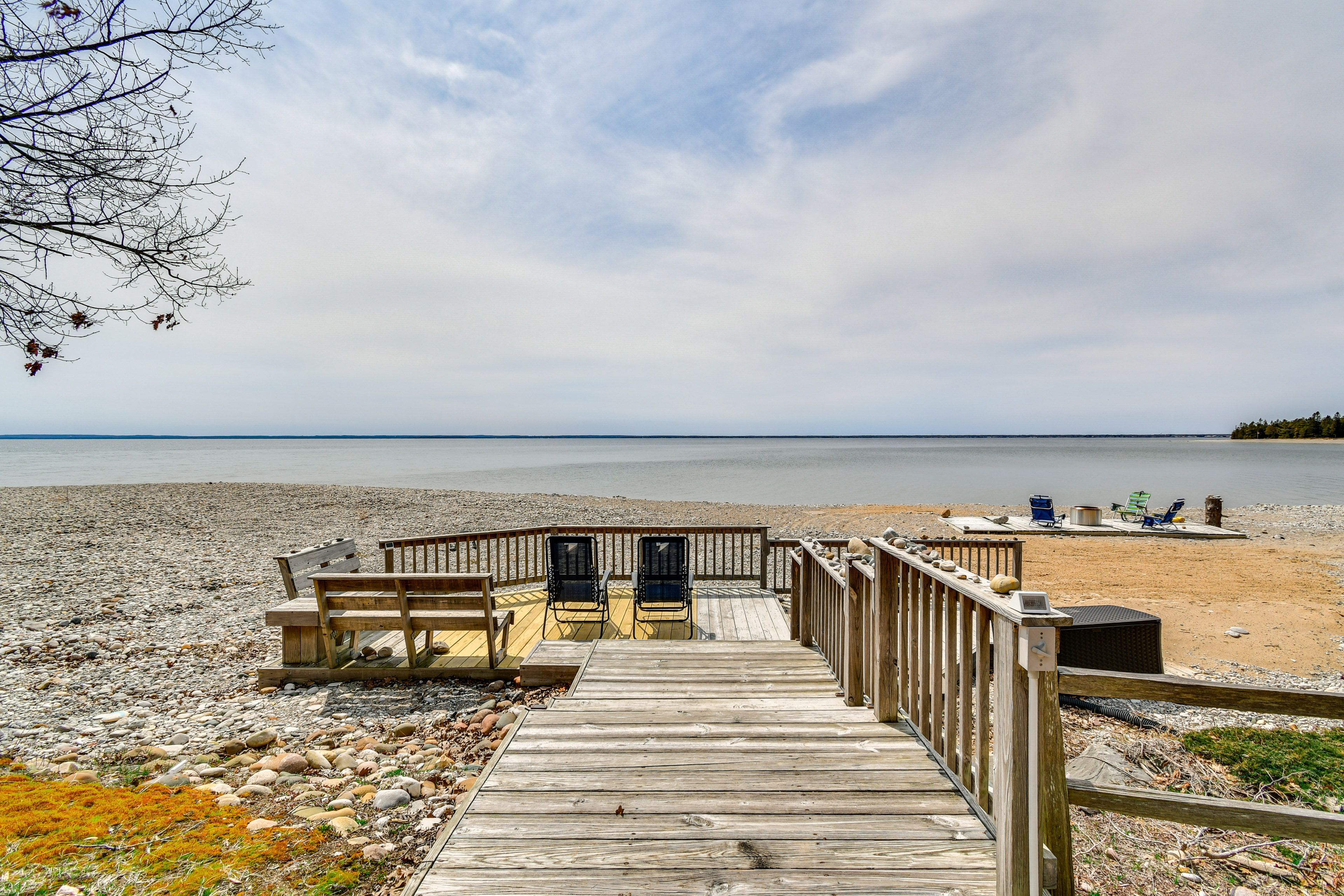 Cottage Exterior | Furnished Decks | Gas Fire Pit | Lake Views & Access