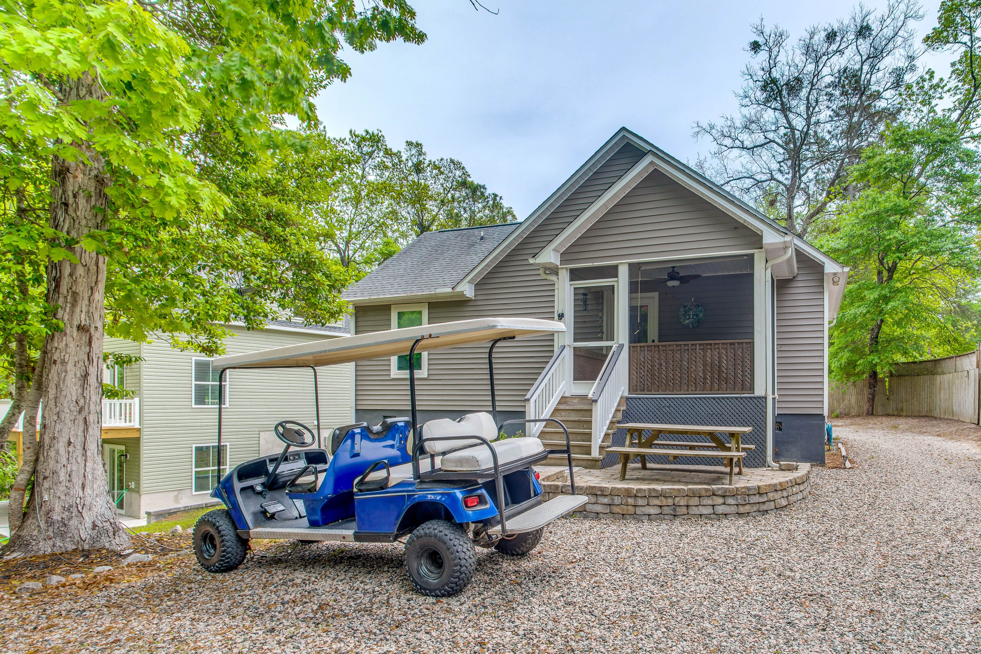 Little River Vacation Rental | 2BR | 2BA | 836 Sq Ft | Stairs Required