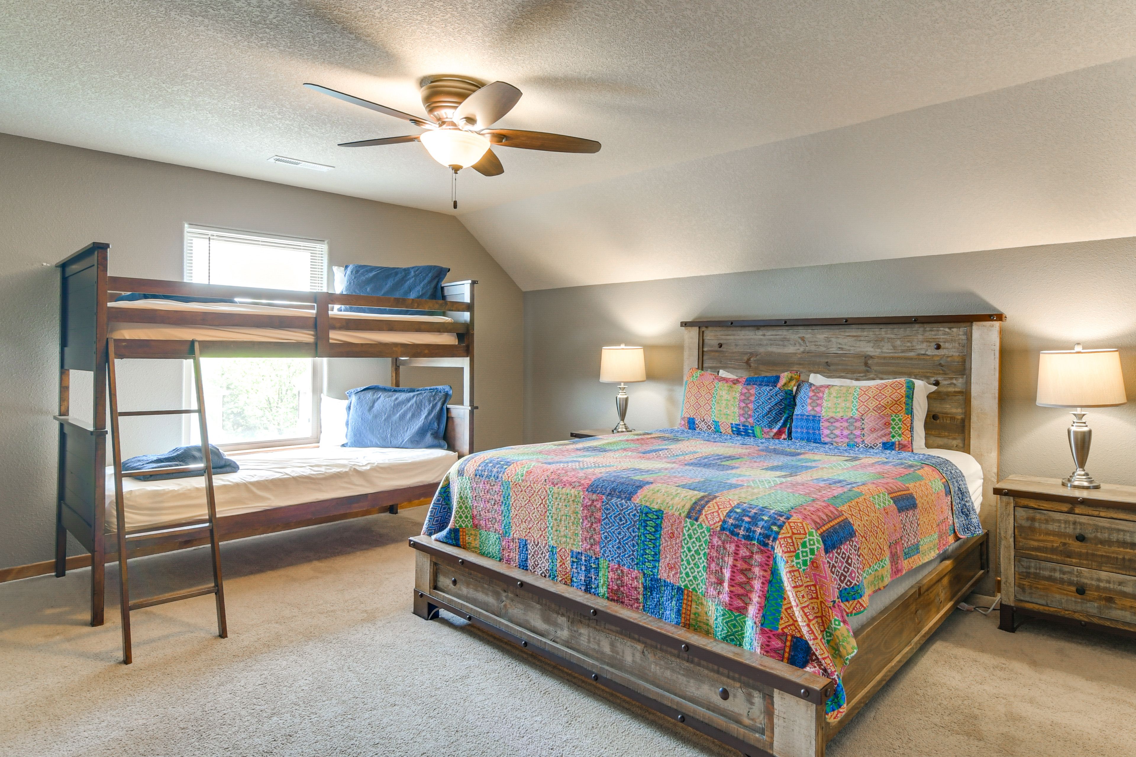 Bedroom 6 | Upper Level | King Bed | Twin Bunk Bed