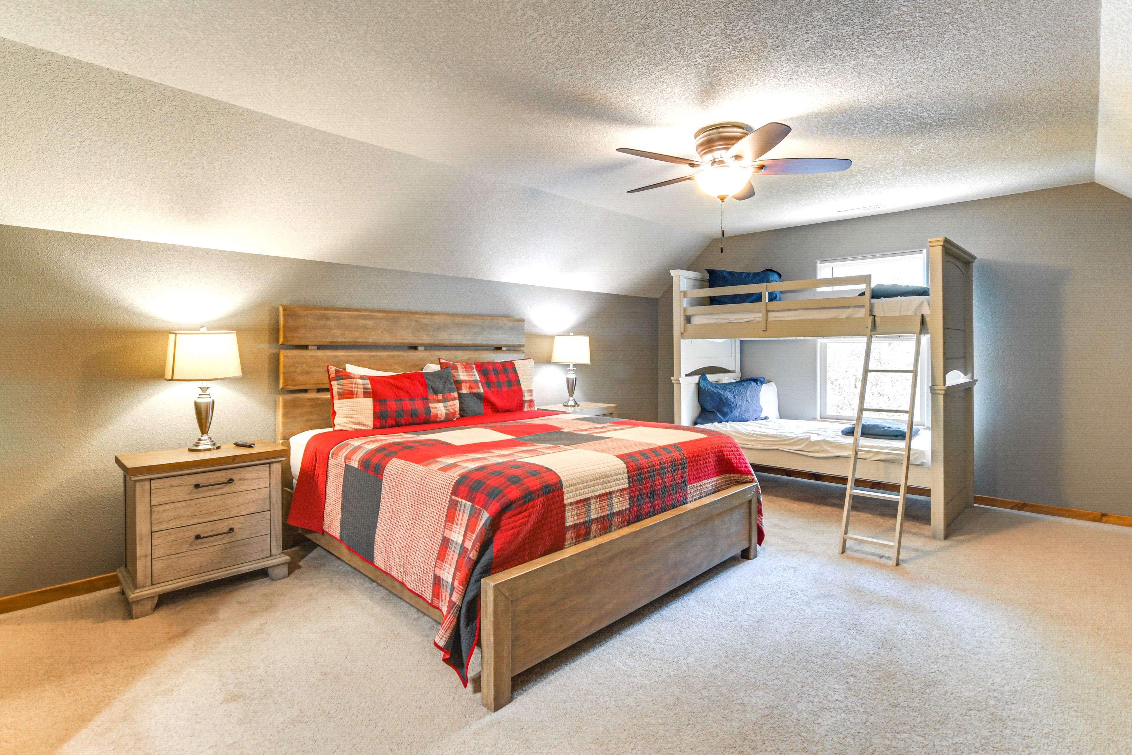 Bedroom 7 | Upper Level | King Bed | Twin Bunk Bed