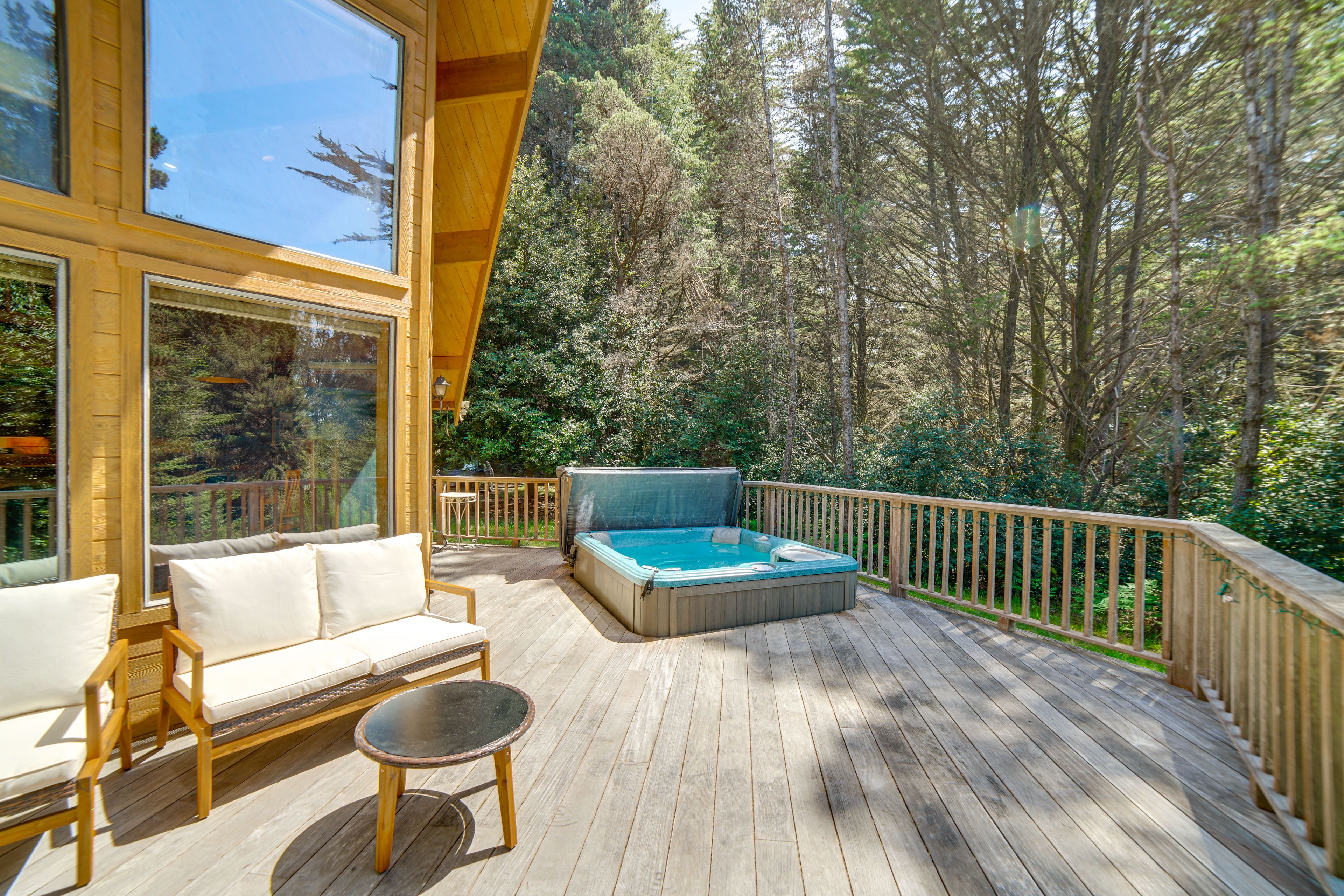 Cabin Exterior | Furnished Deck