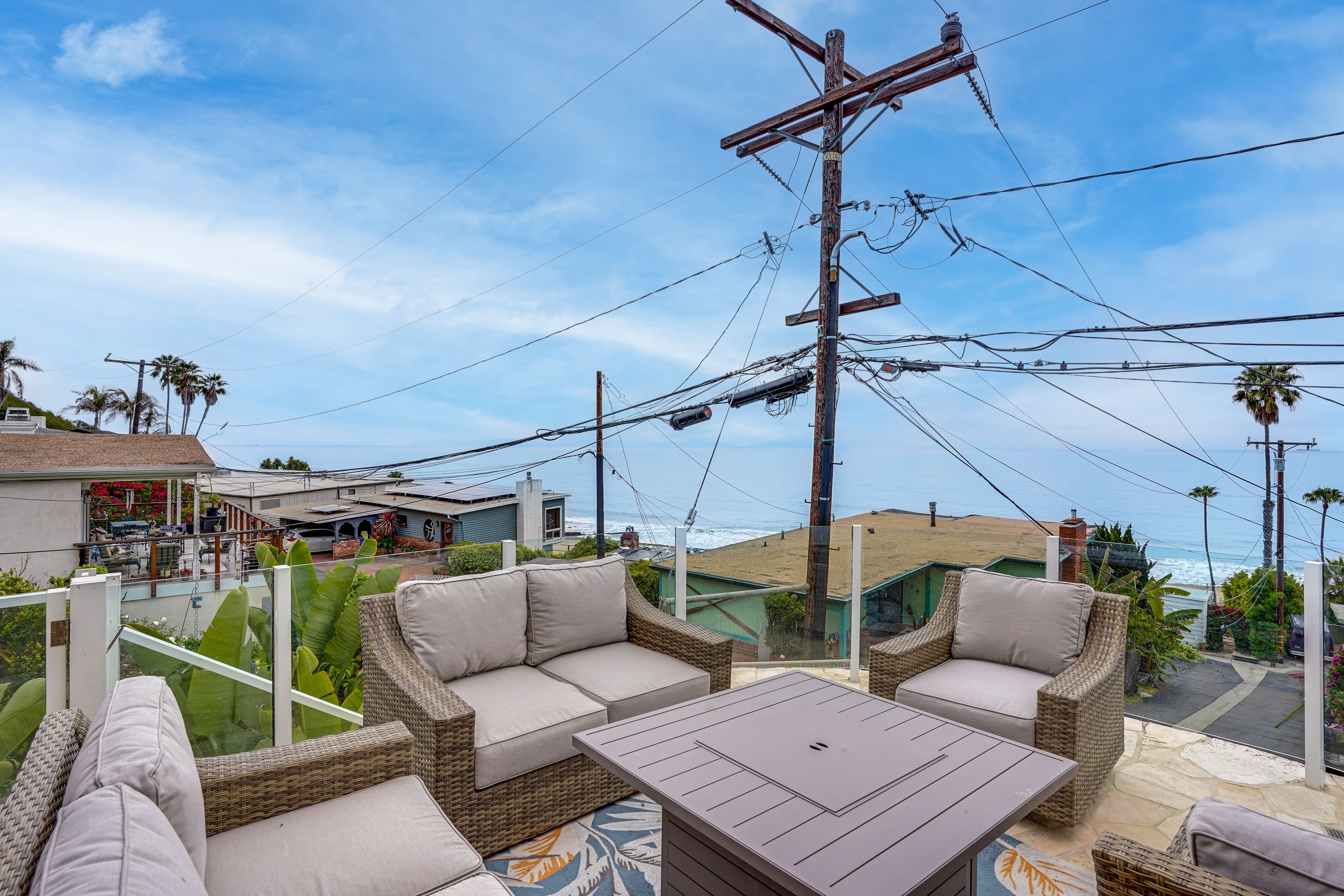 Patio | Beach & Ocean Views | Gas Fire Pit | Gas Grill