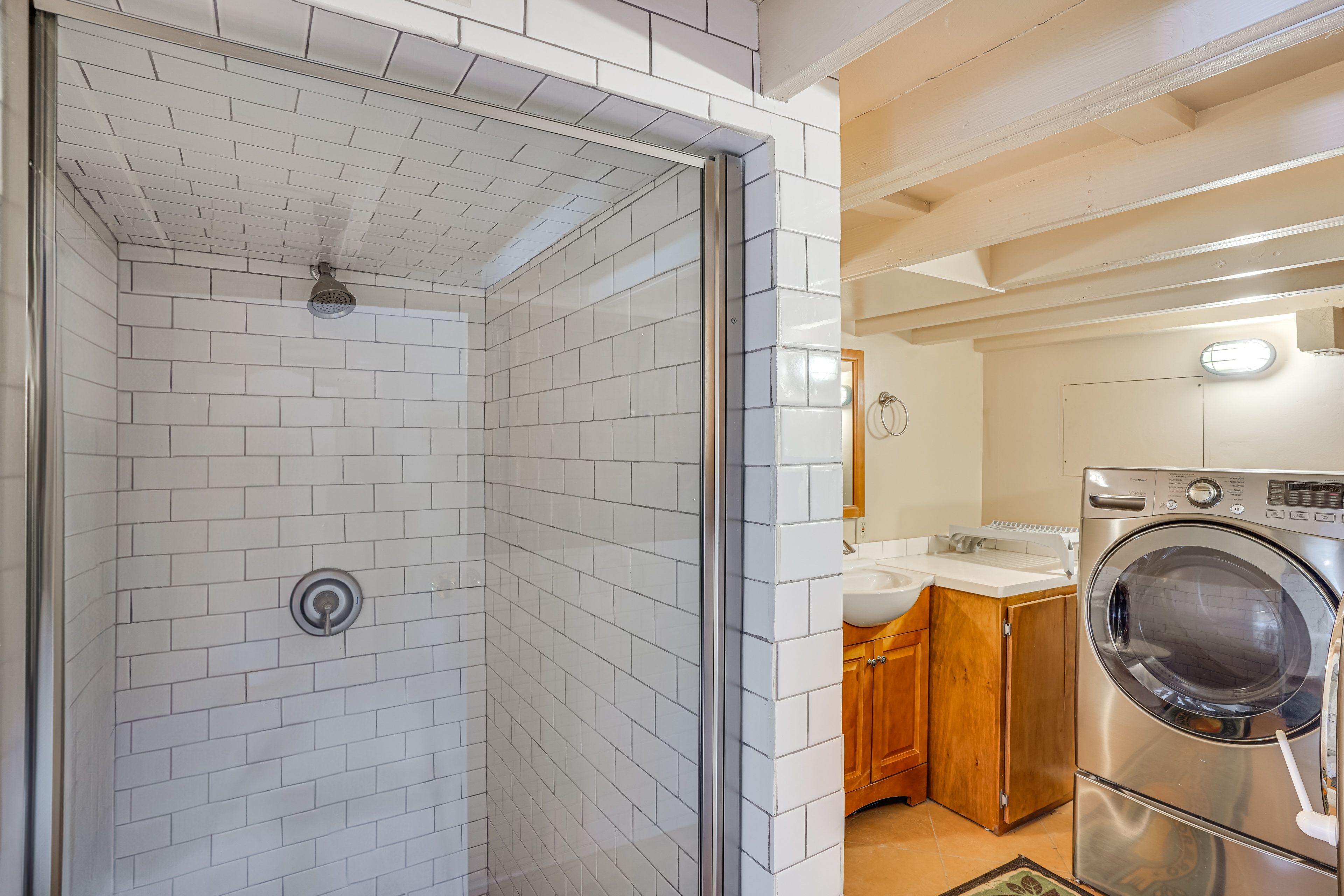Full Bathroom | Lower Level | Washer & Dryer | Low Ceiling