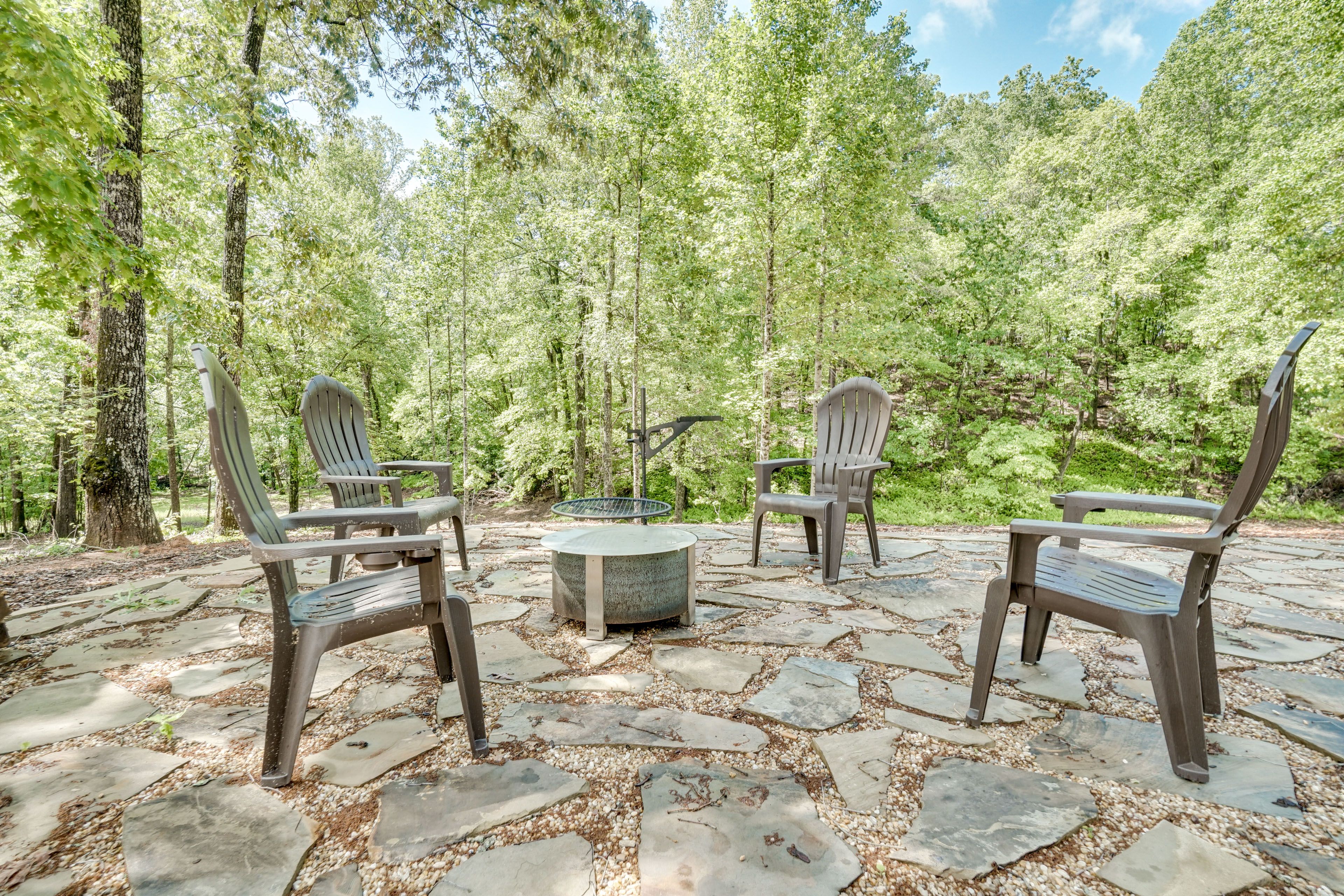Cabin Exterior | Fire Pit w/ Grill Topper