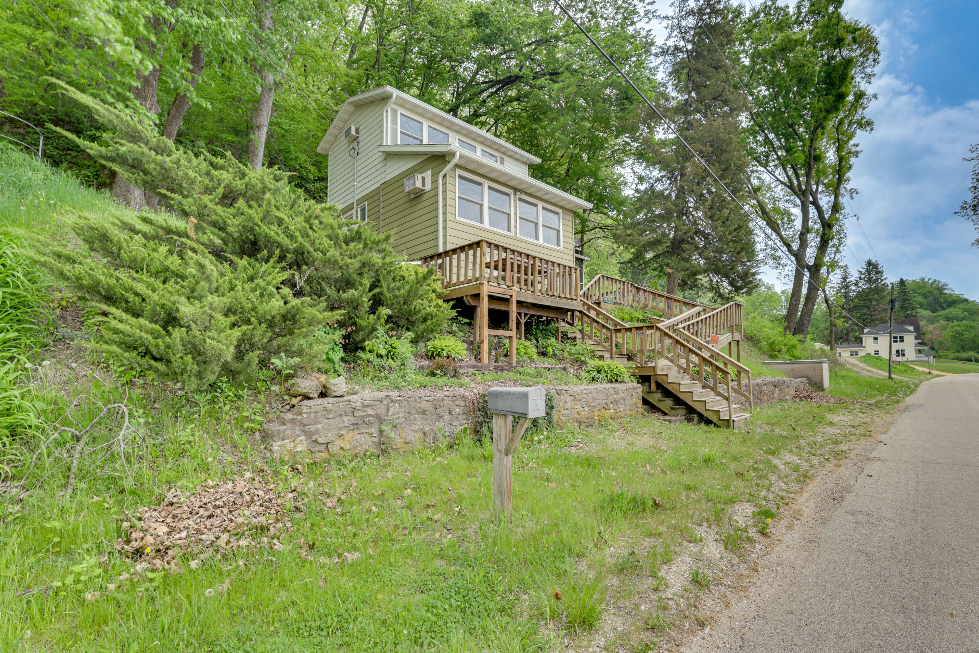 Bagley Vacation Rental | 1BR | 1BA | 1,000 Sq Ft | Stairs to Enter