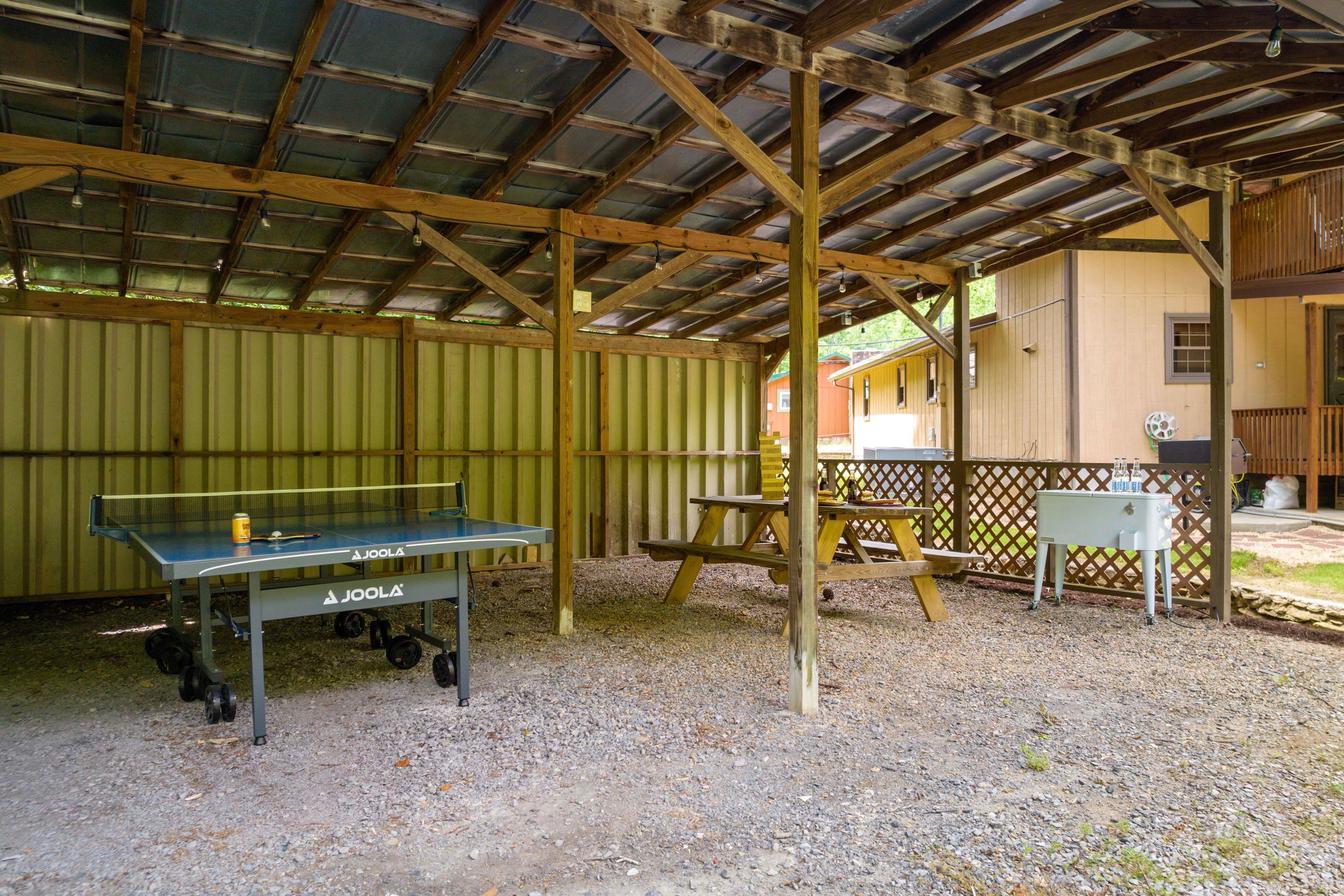 Covered Outdoor Seating & Games