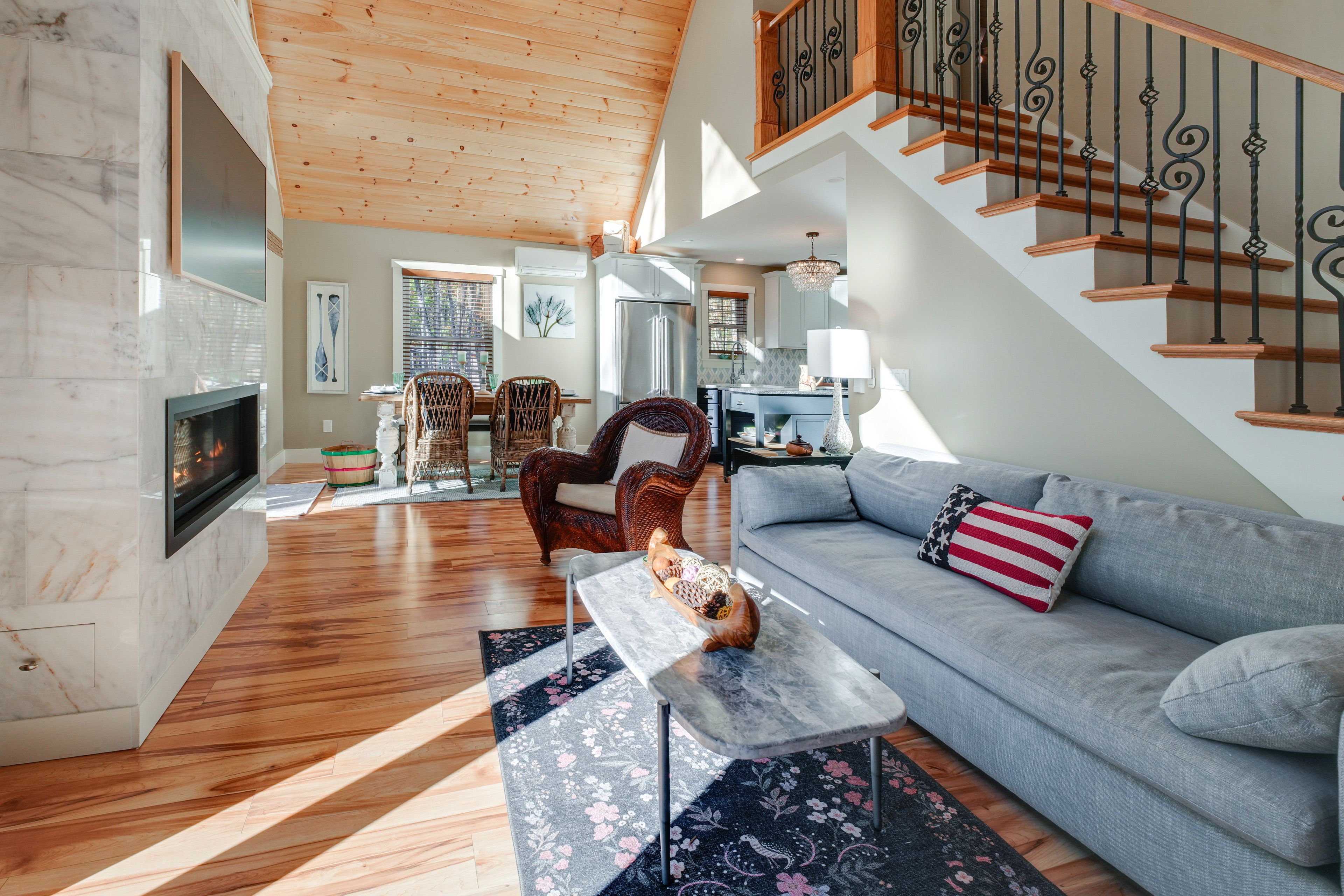 Back Living Area | Full Sleeper Sofa | Fireplace