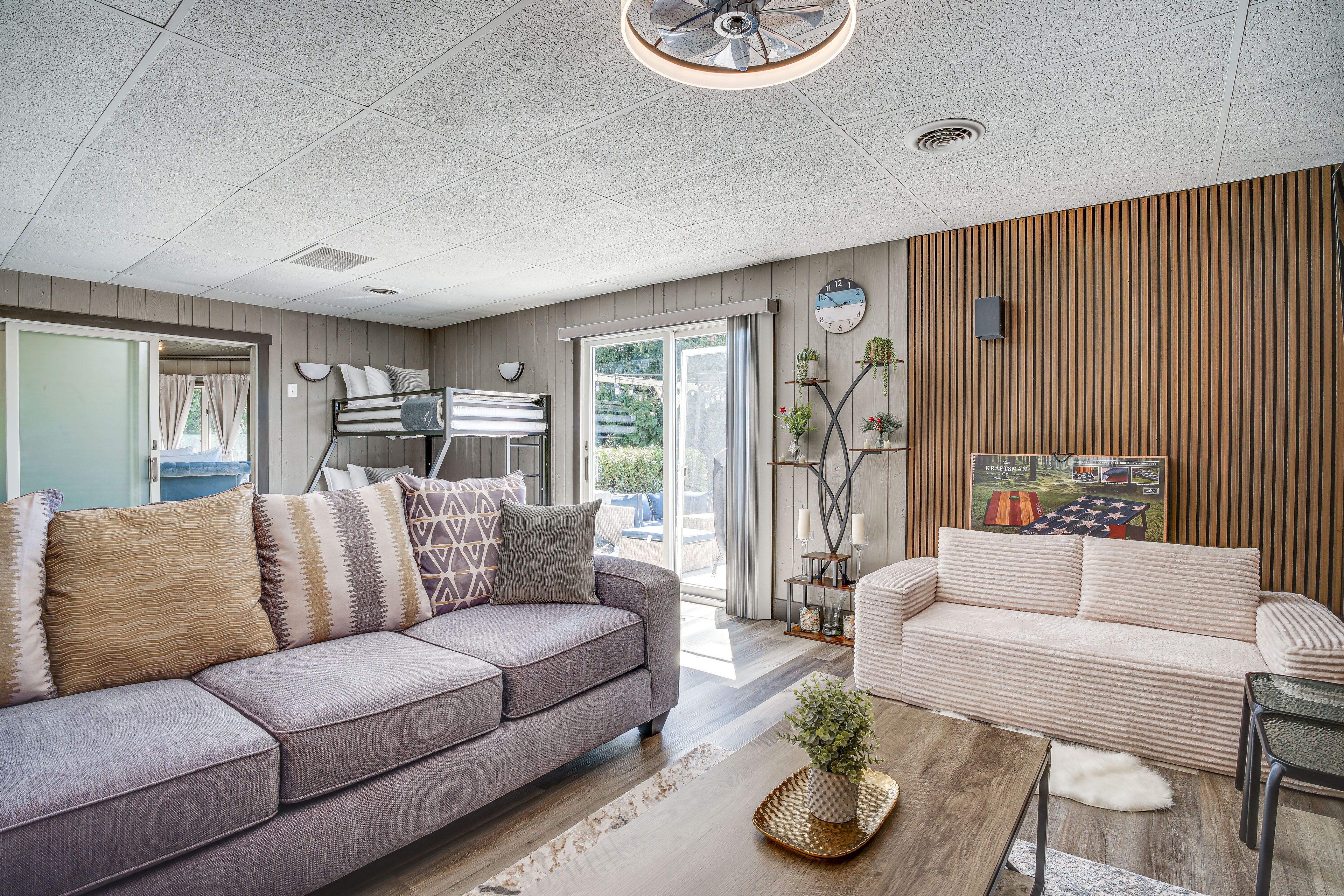 Living Room | Twin/Full Bunk Bed | Work Desk | Central A/C & Heating