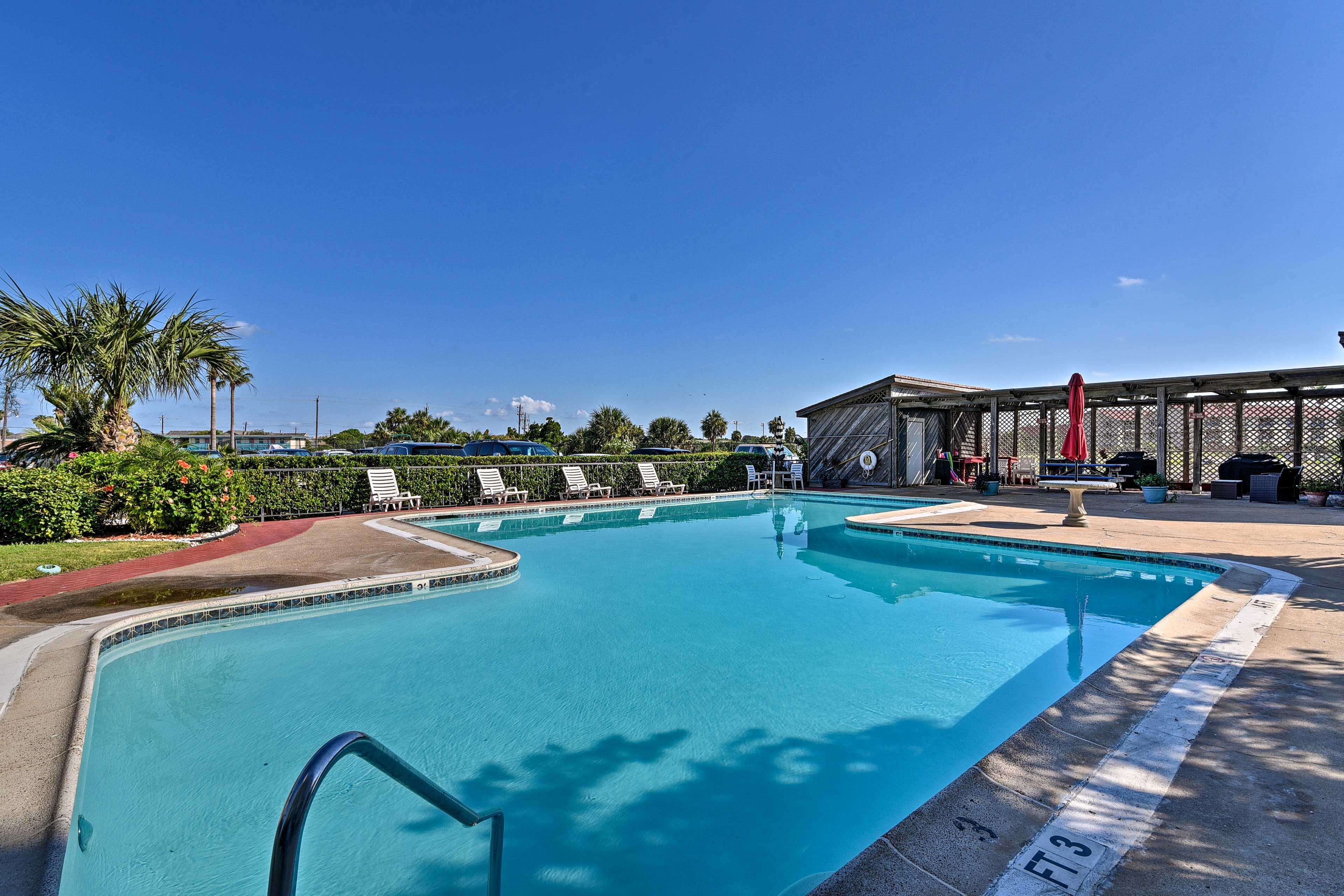 By the Sea Condominiums | Community Pool | Single-Story Unit | 7th-Floor Condo
