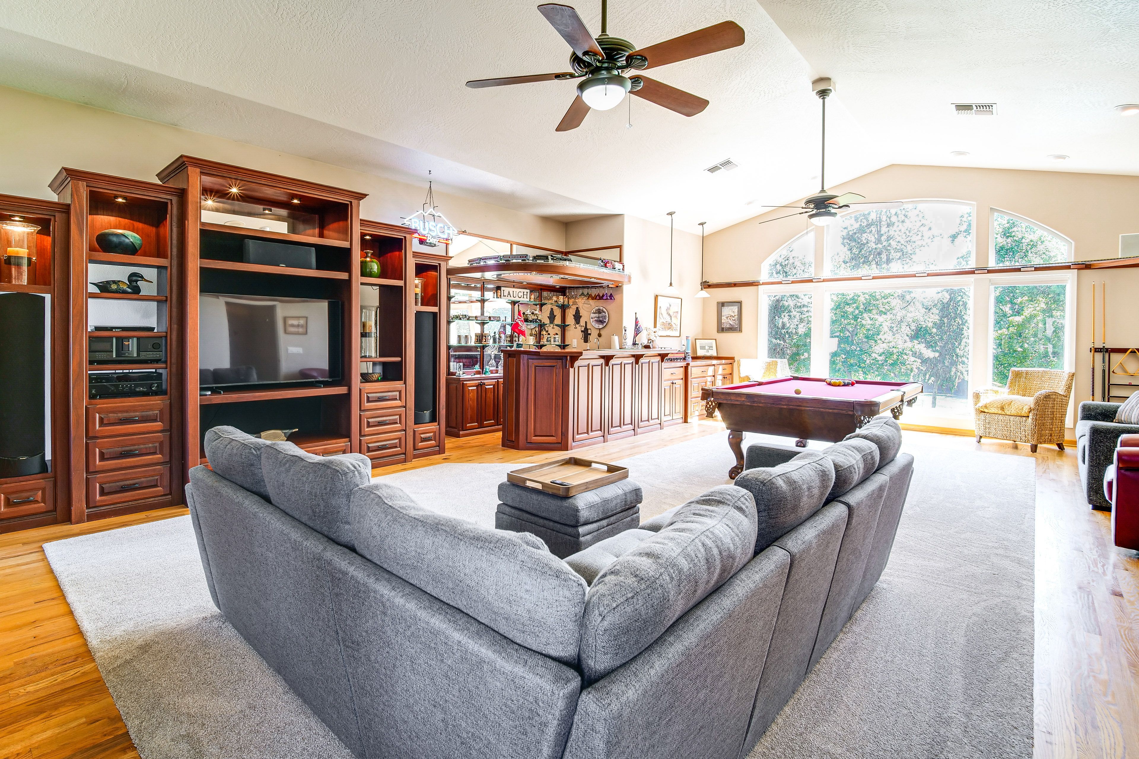 Entertainment Room | 2nd Floor | Pool Table | Wet Bar | Decorative Fireplace