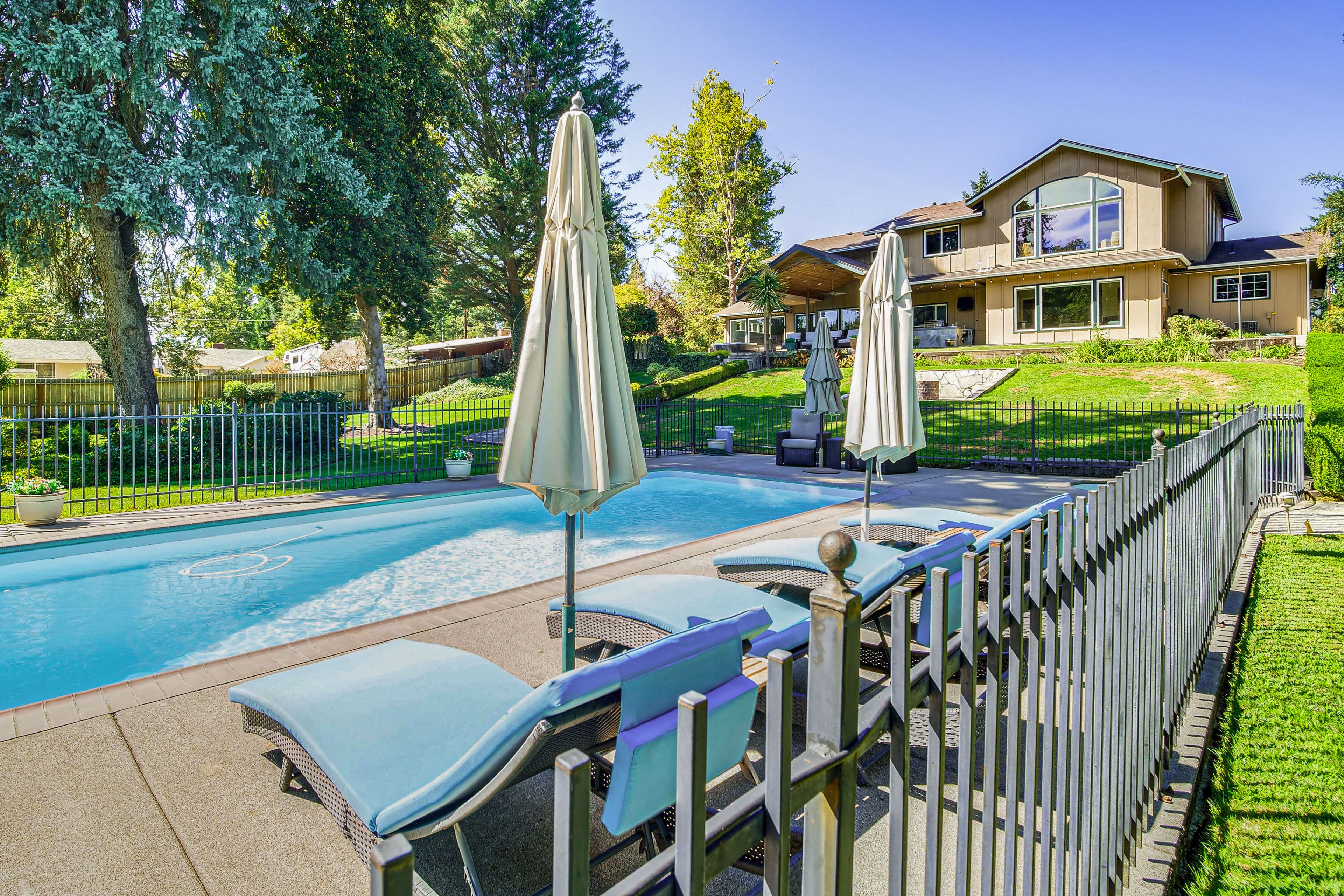 Outdoor Pool & Spa (Not Heated) | Fire Pit