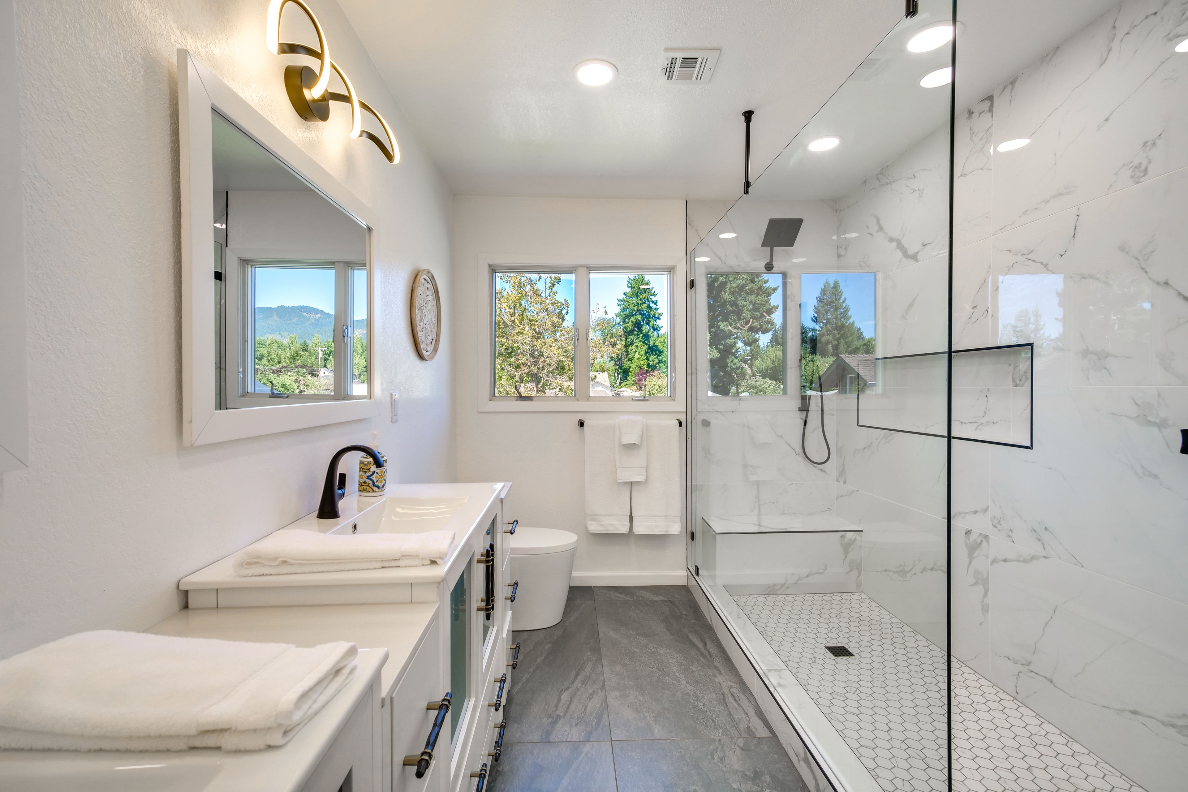 Full Bathroom | 2nd Floor | Double Sinks | Extra Large Shower