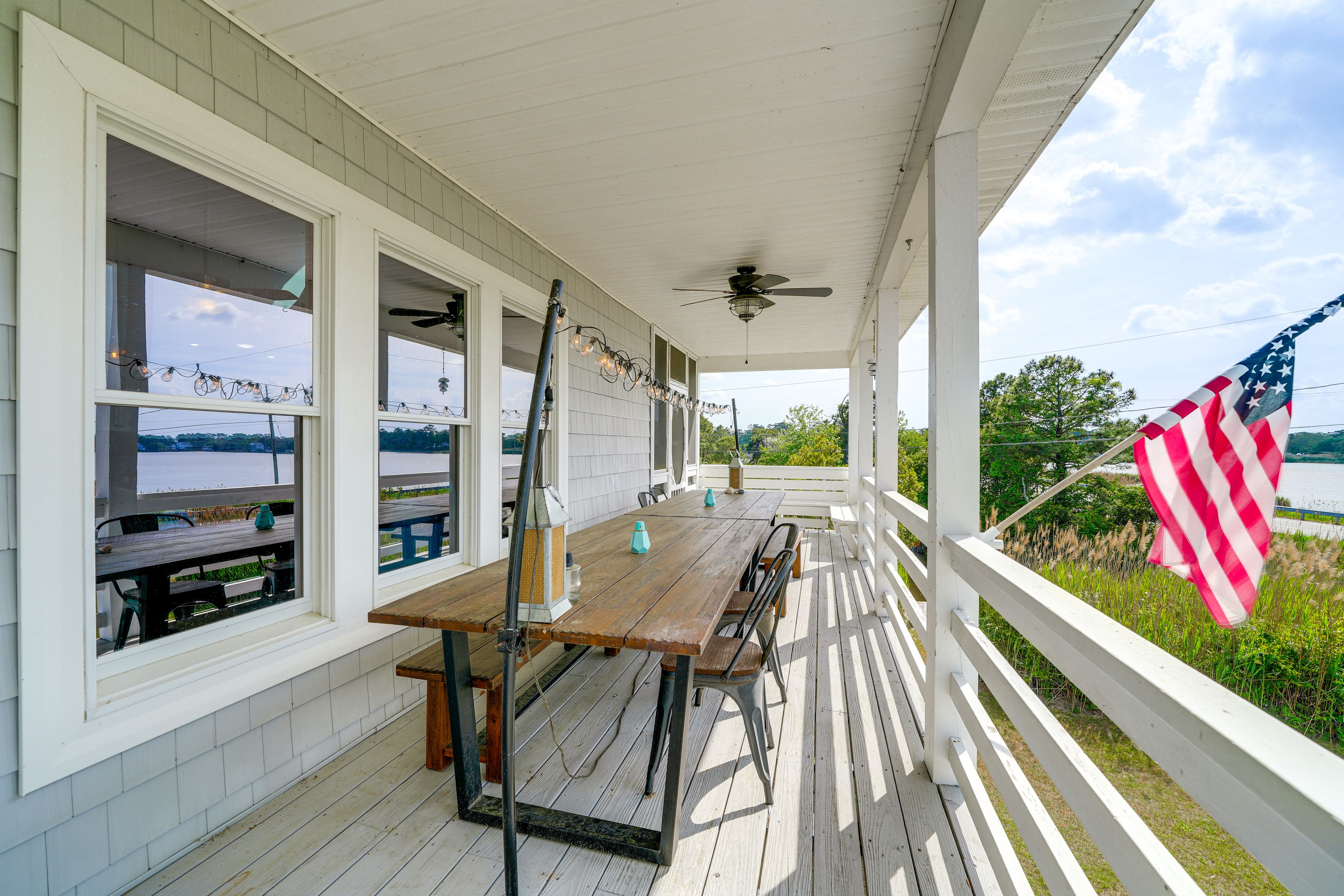 Deck | Bay & Sunset Views | Gas Grill | 2-Story Home