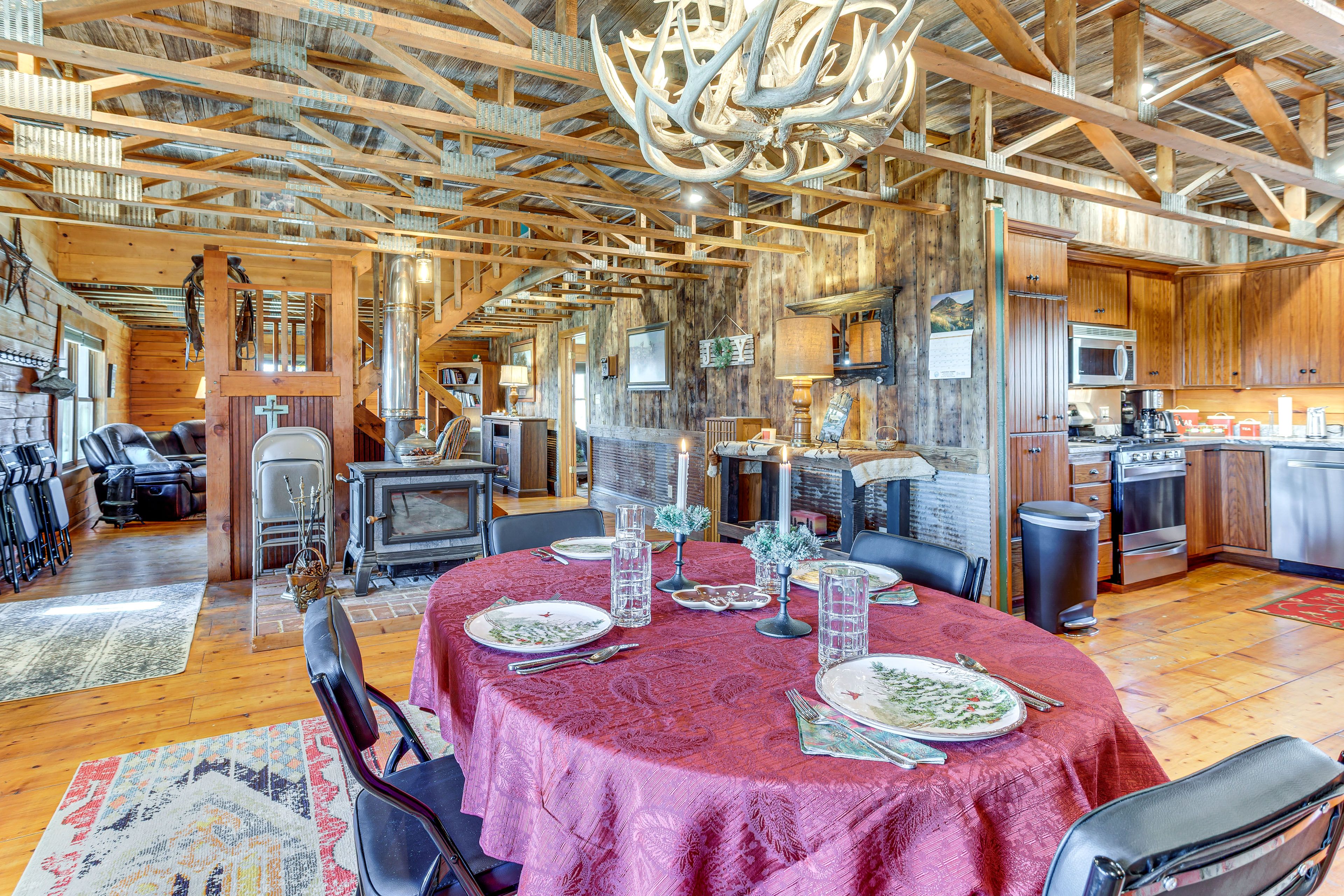 Dining Area | Wood-Burning Stove | 1st Floor