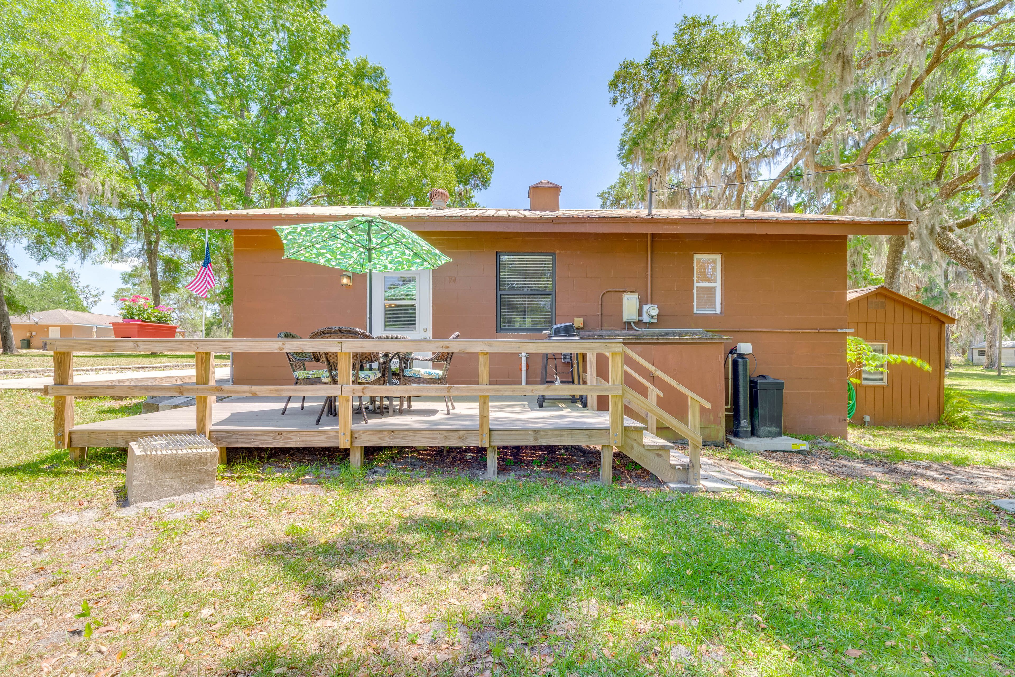 Private Backyard | Furnished Deck | Single-Story Cottage