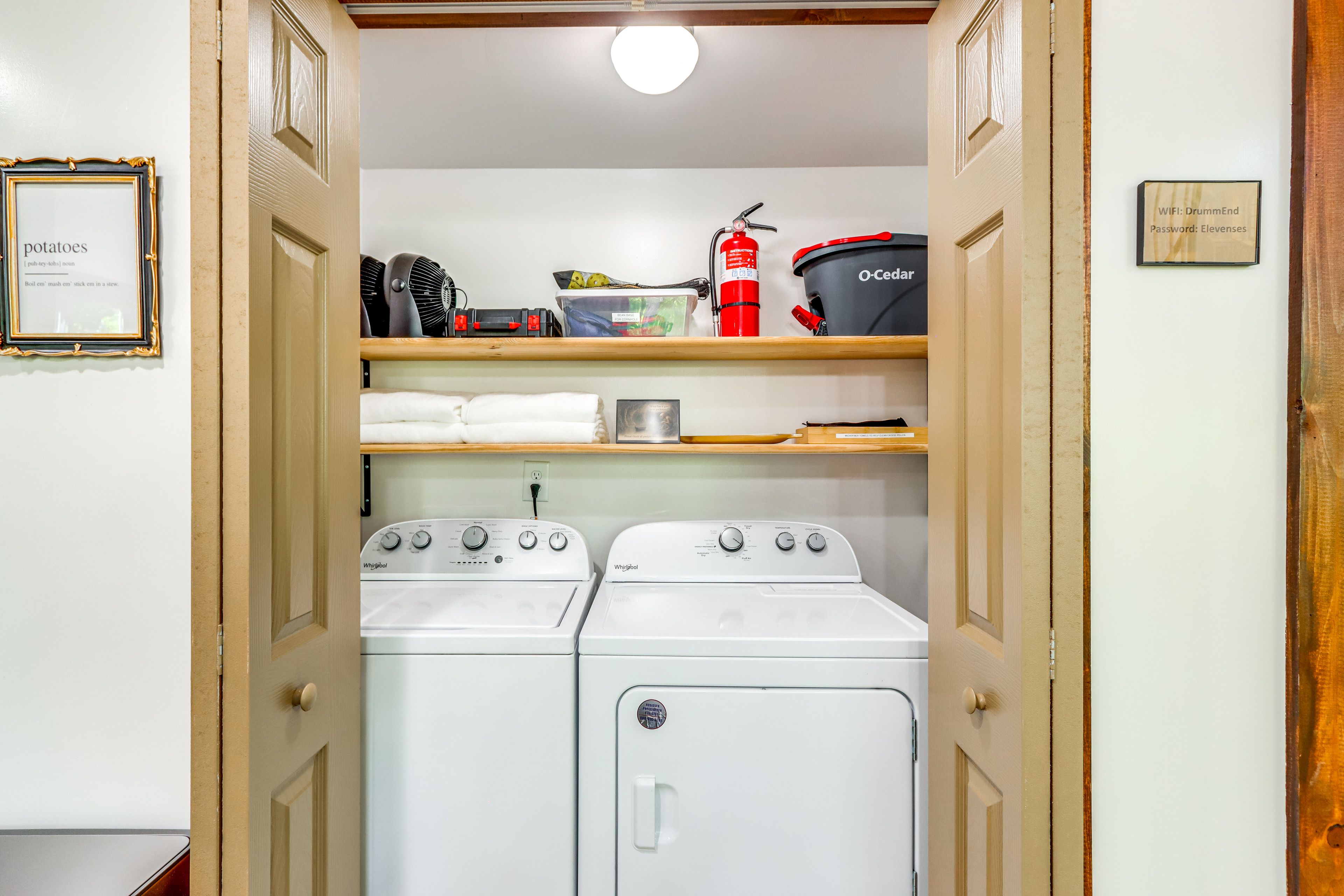 Laundry Closet | 1st Floor | Washer & Dryer