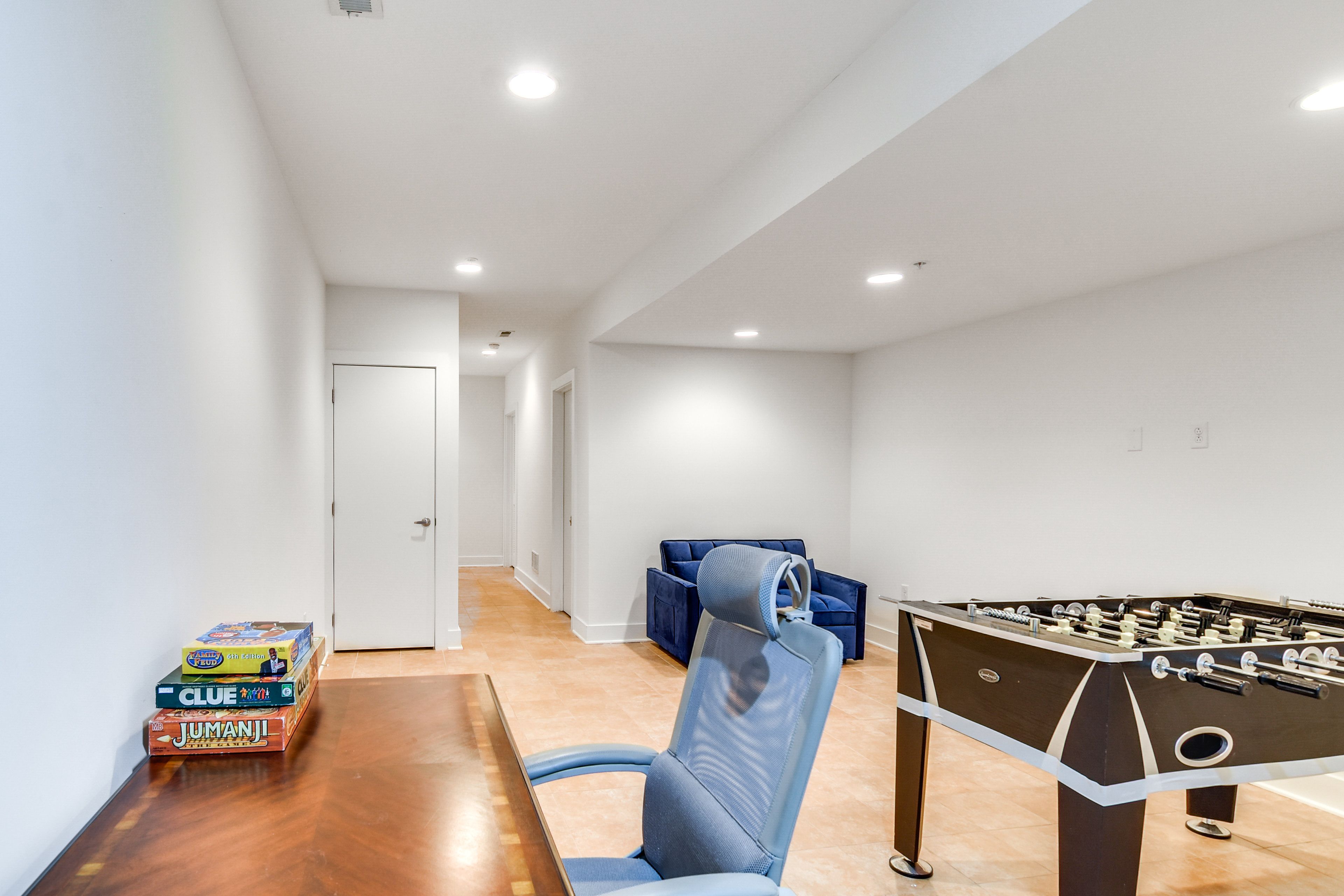Basement | Twin Sleeper Sofa | Foosball Table