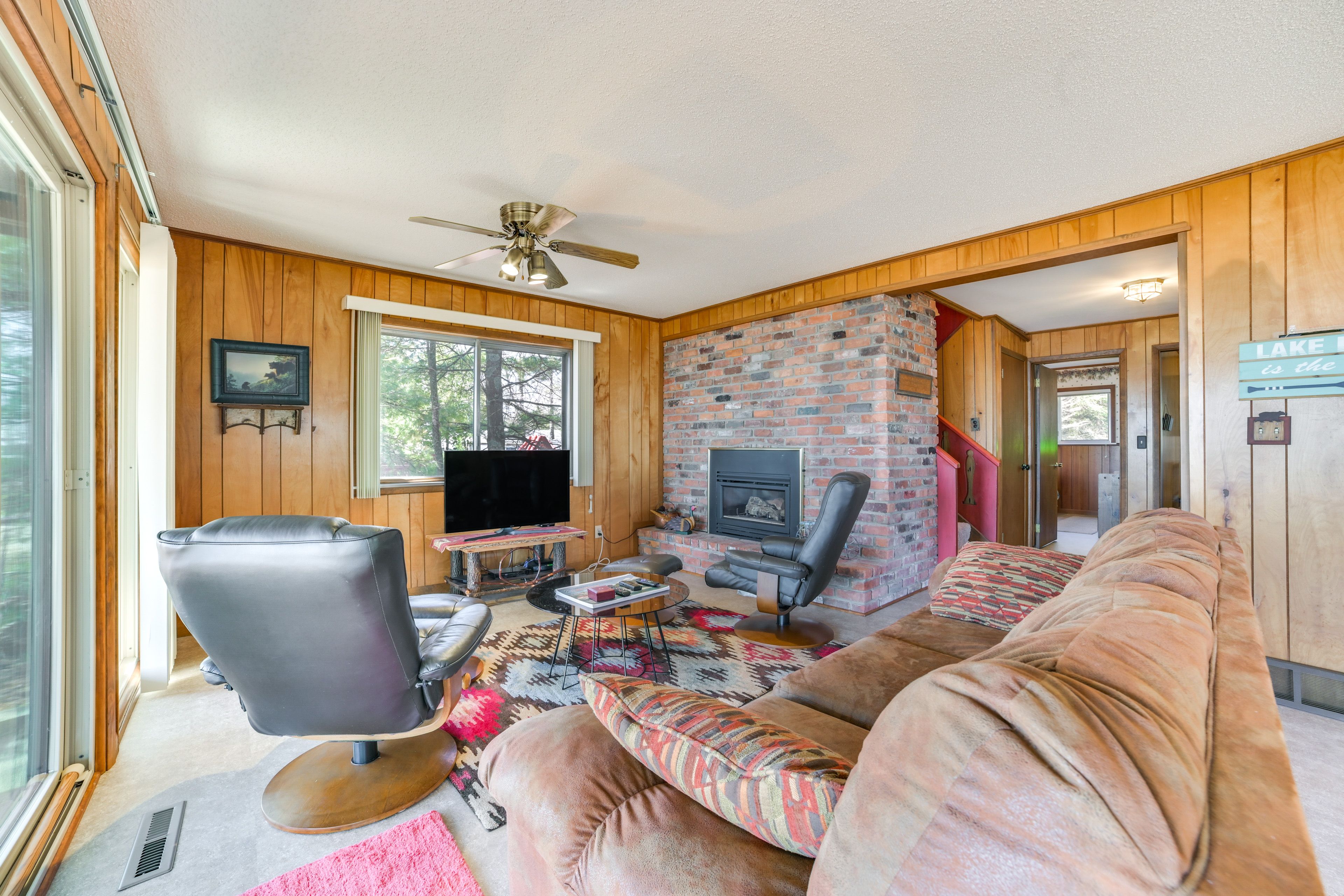 Lower Living Room | 1st Floor | Gas Fireplace