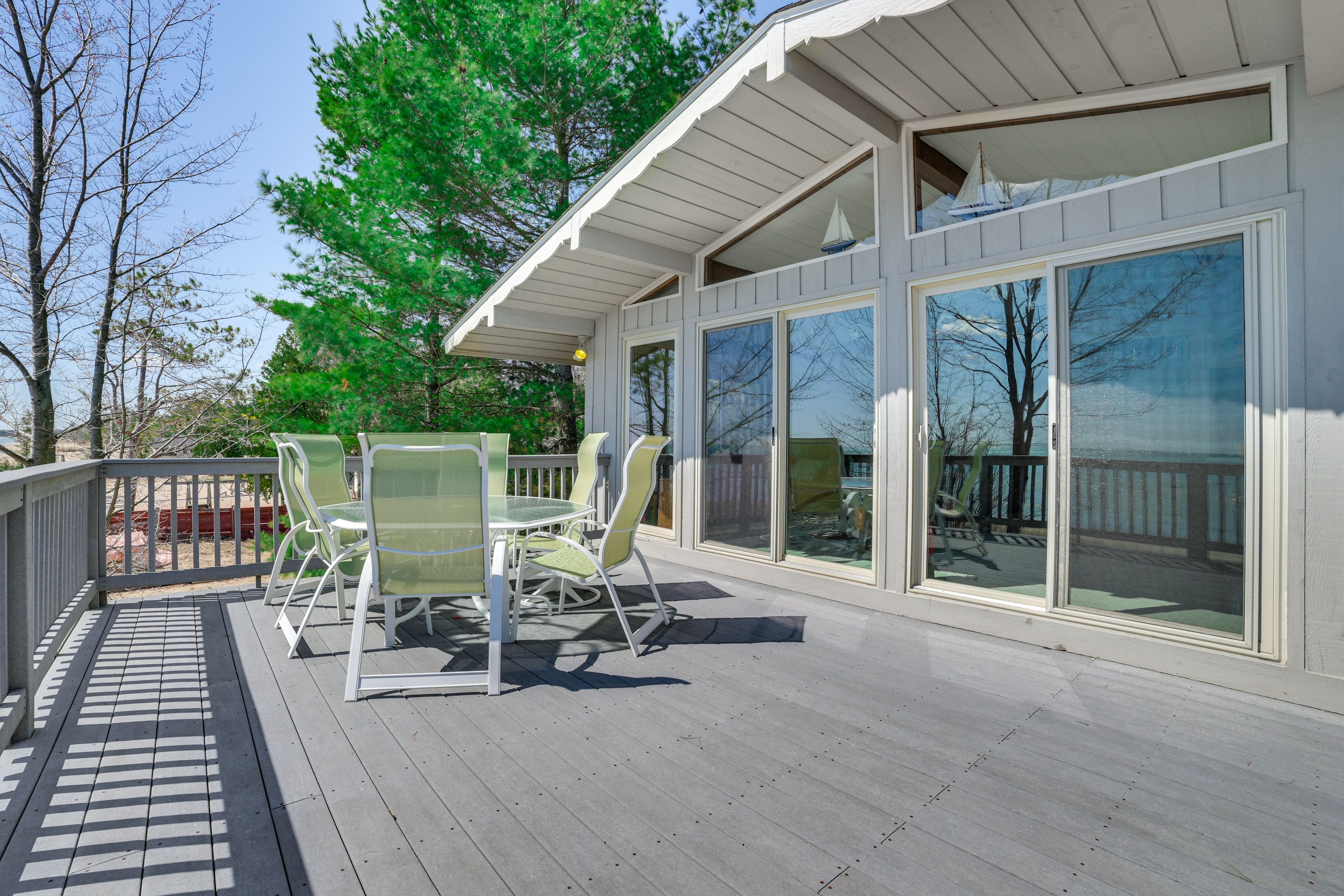 Deck | Dining Area | Lake Views