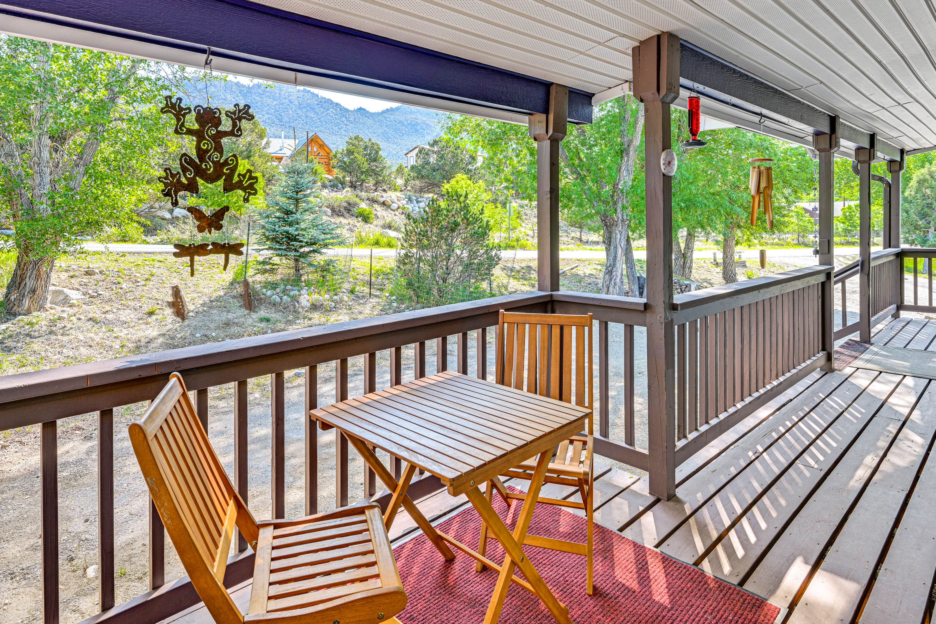 Front Deck | Gas Grill | Mountain Views