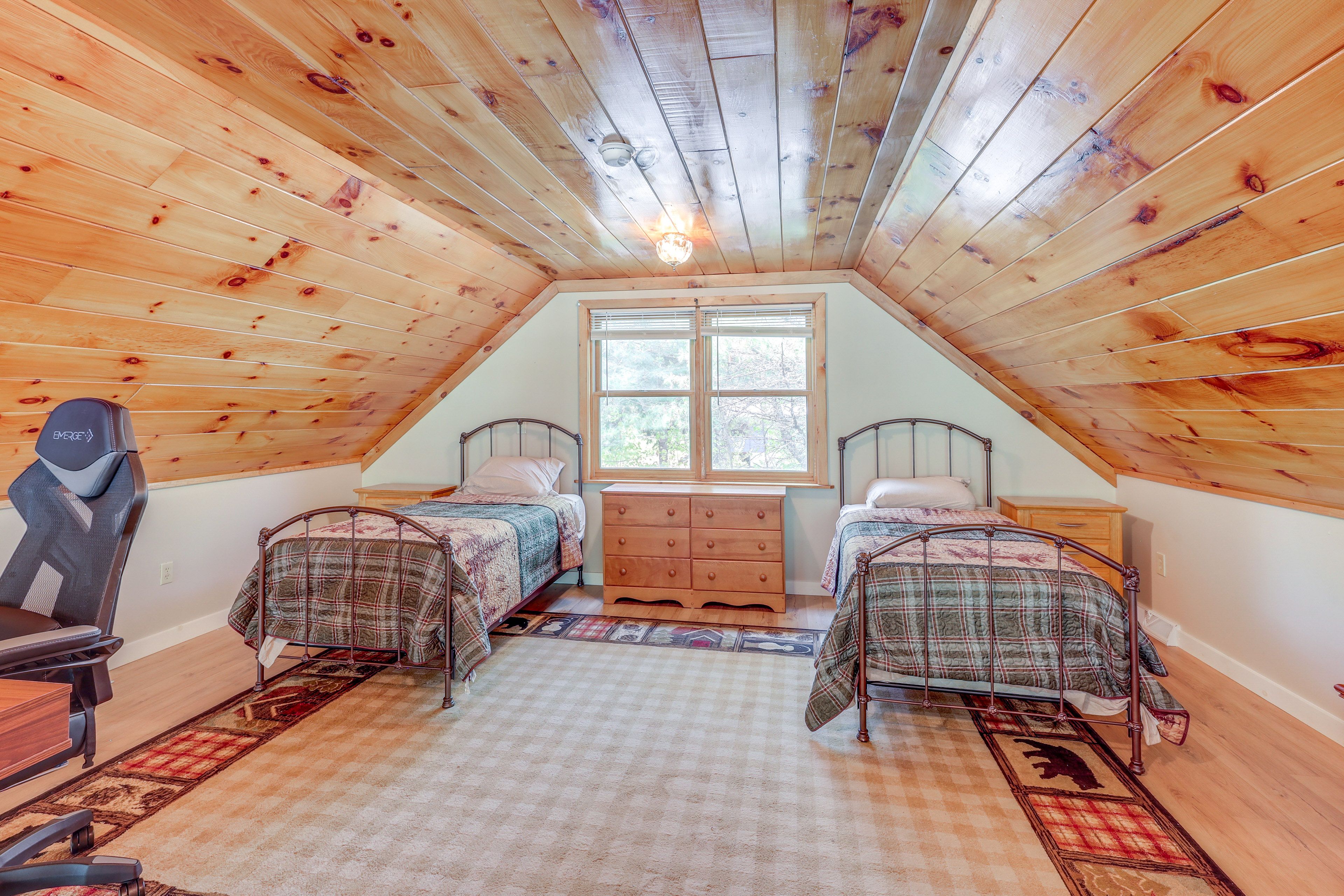 Loft | 2 Twin Beds | Twin Sleeper Chair | Upper Floor | Dedicated Workspace