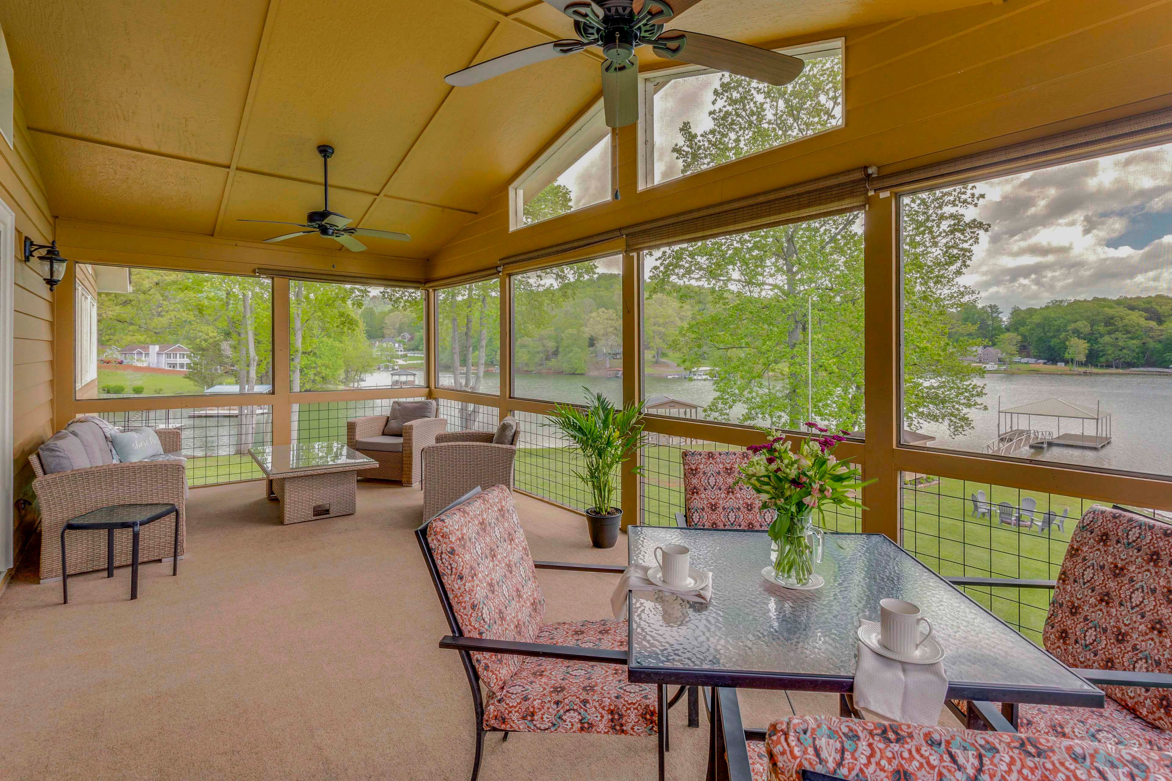 Screened Porch 1 | Main Level | Lake Views