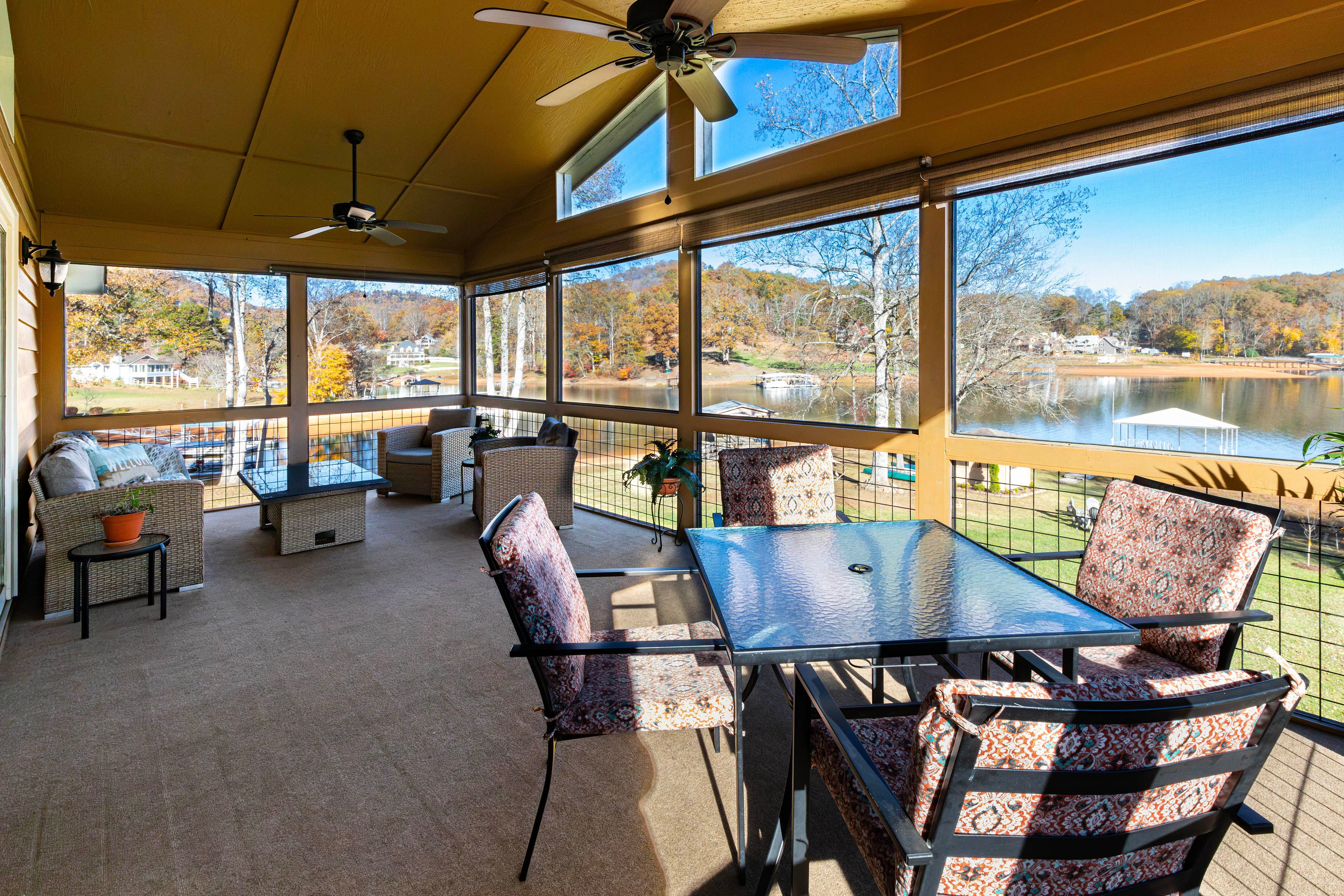 Screened Porch 1 | Main Level | Lake Views