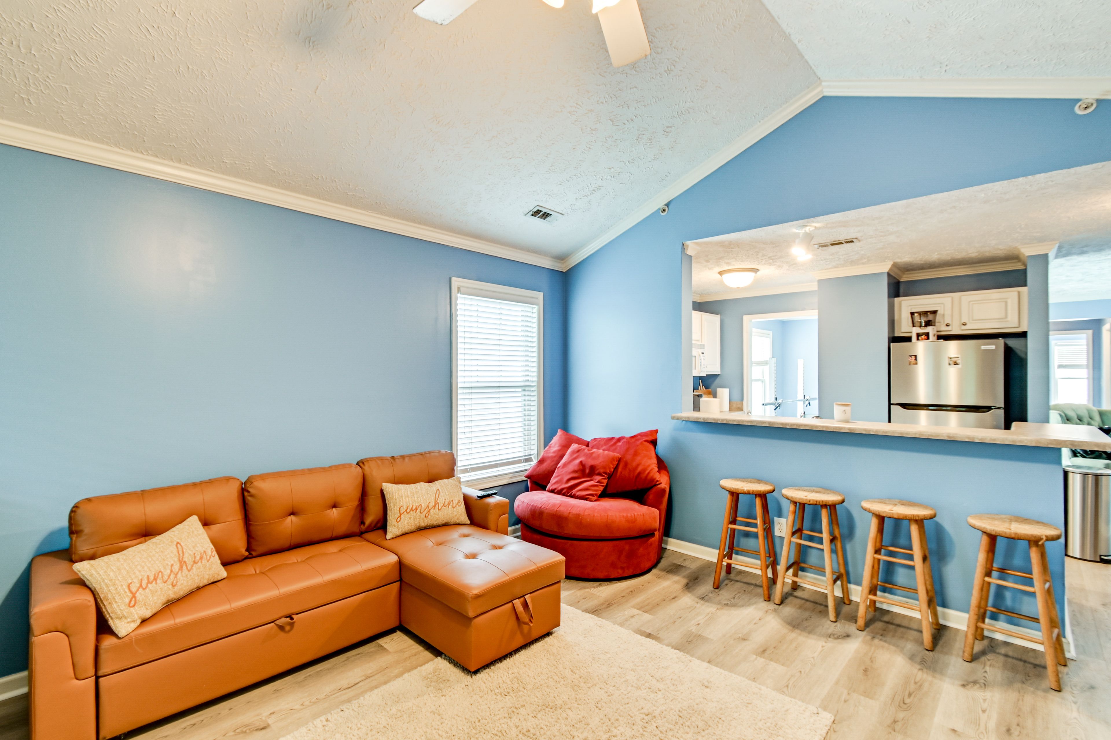 Fayetteville Vacation Rental | 3BR | 2BA | Stairs Required | 1,200 Sq Ft