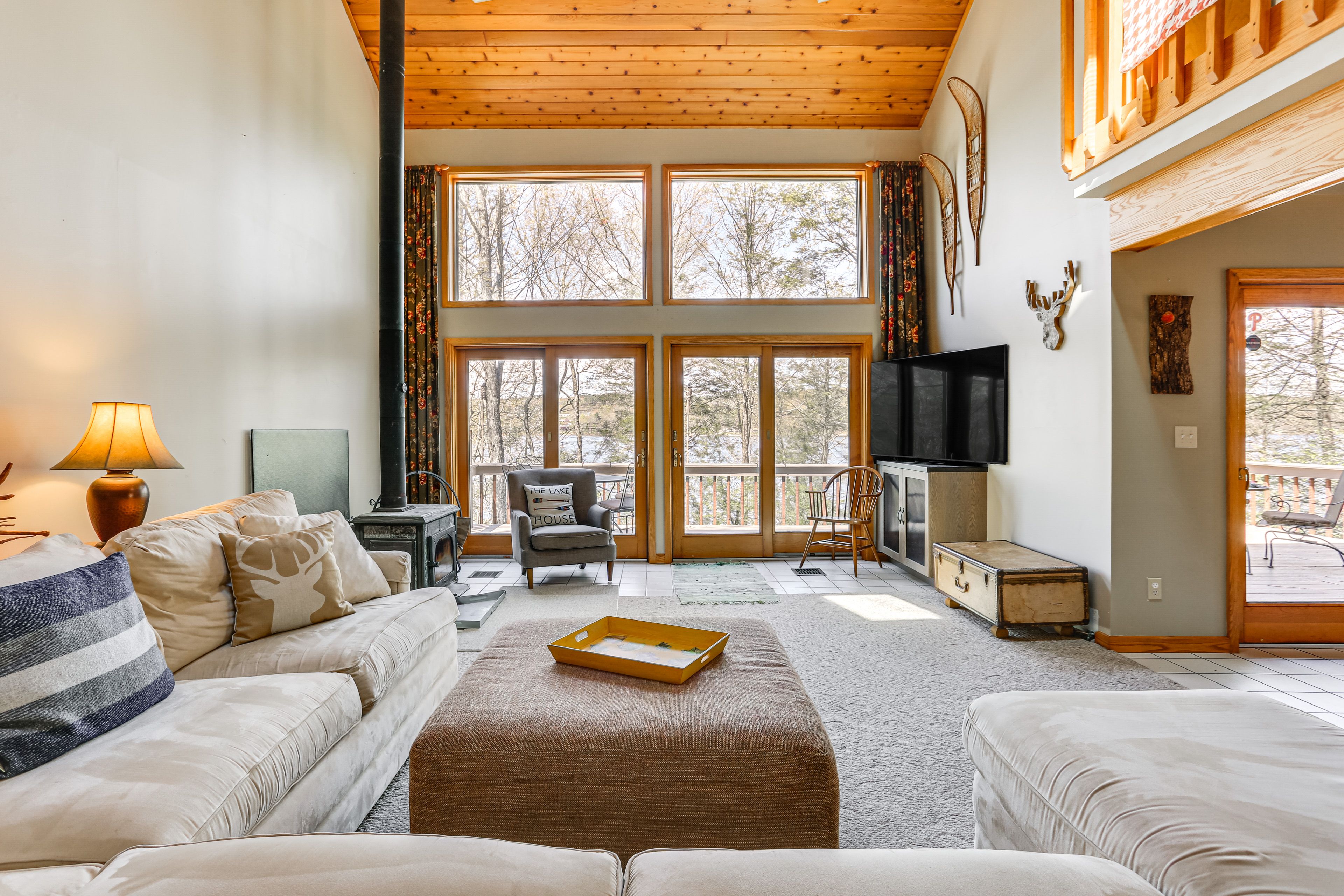 Main Living Room | Multi-Level Home | Smart TV | Lake View