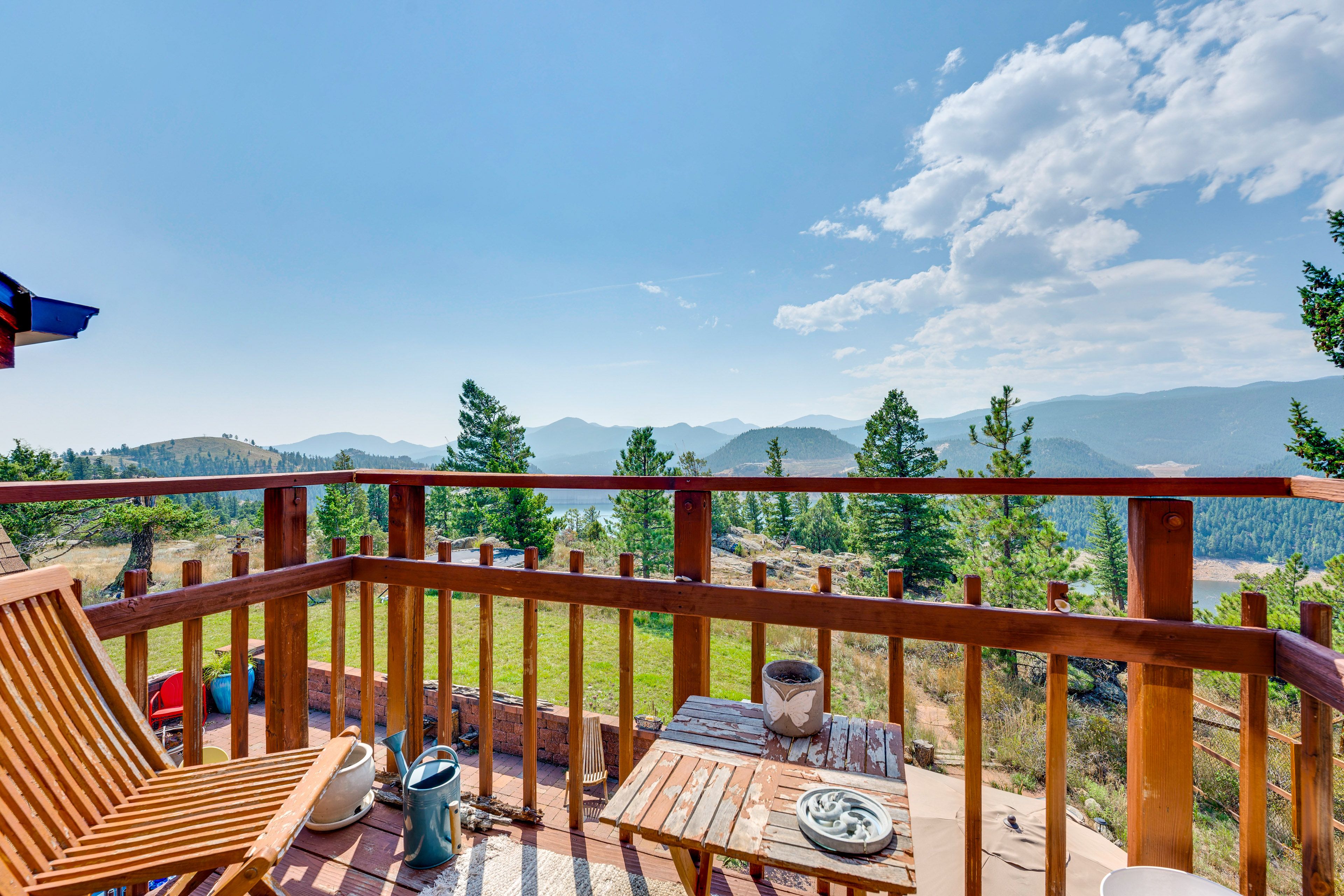 Balcony | Dining Area | Lake & Mountain Views