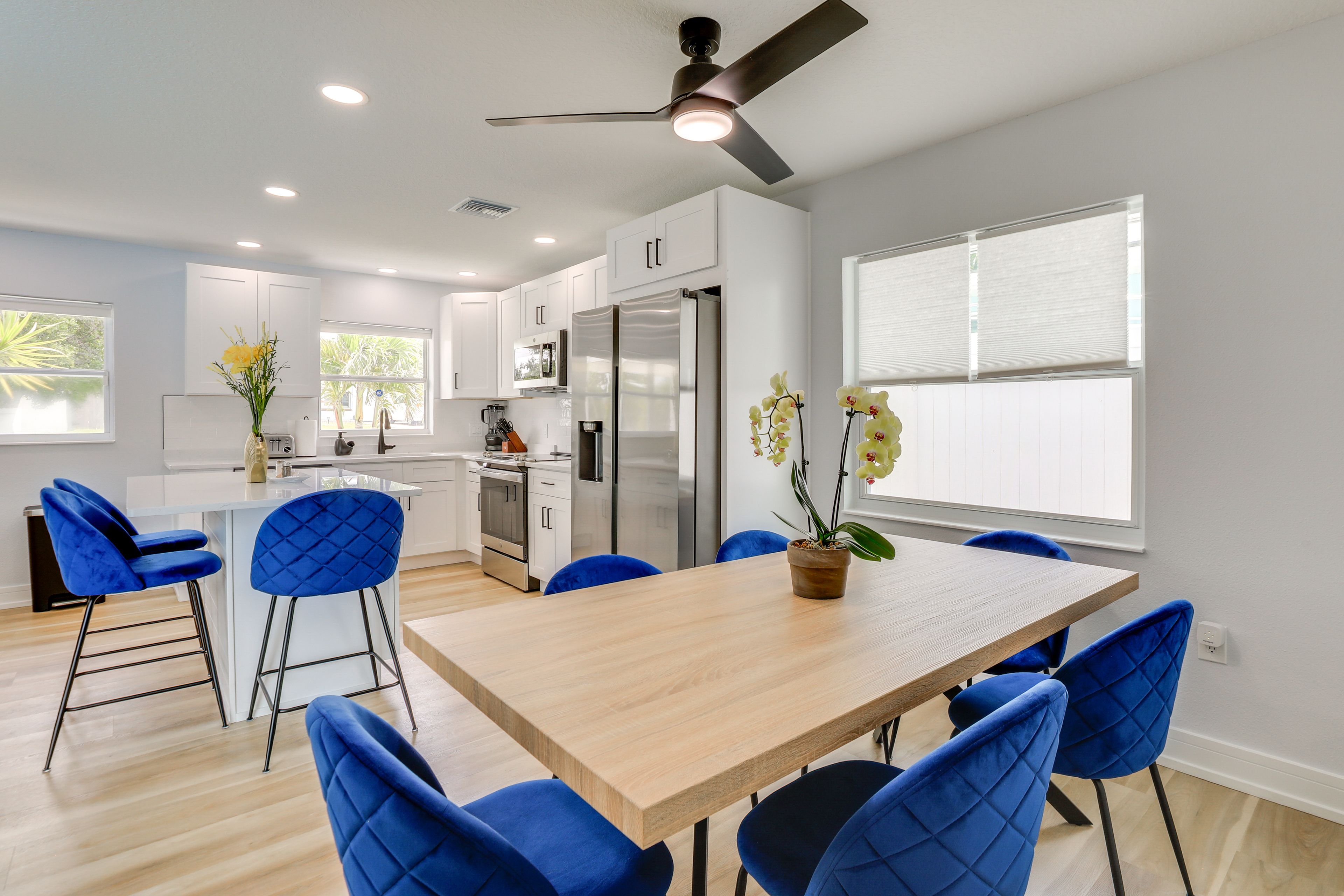Dining Area | Dishware & Flatware | Central A/C & Heat | Single-Story Home