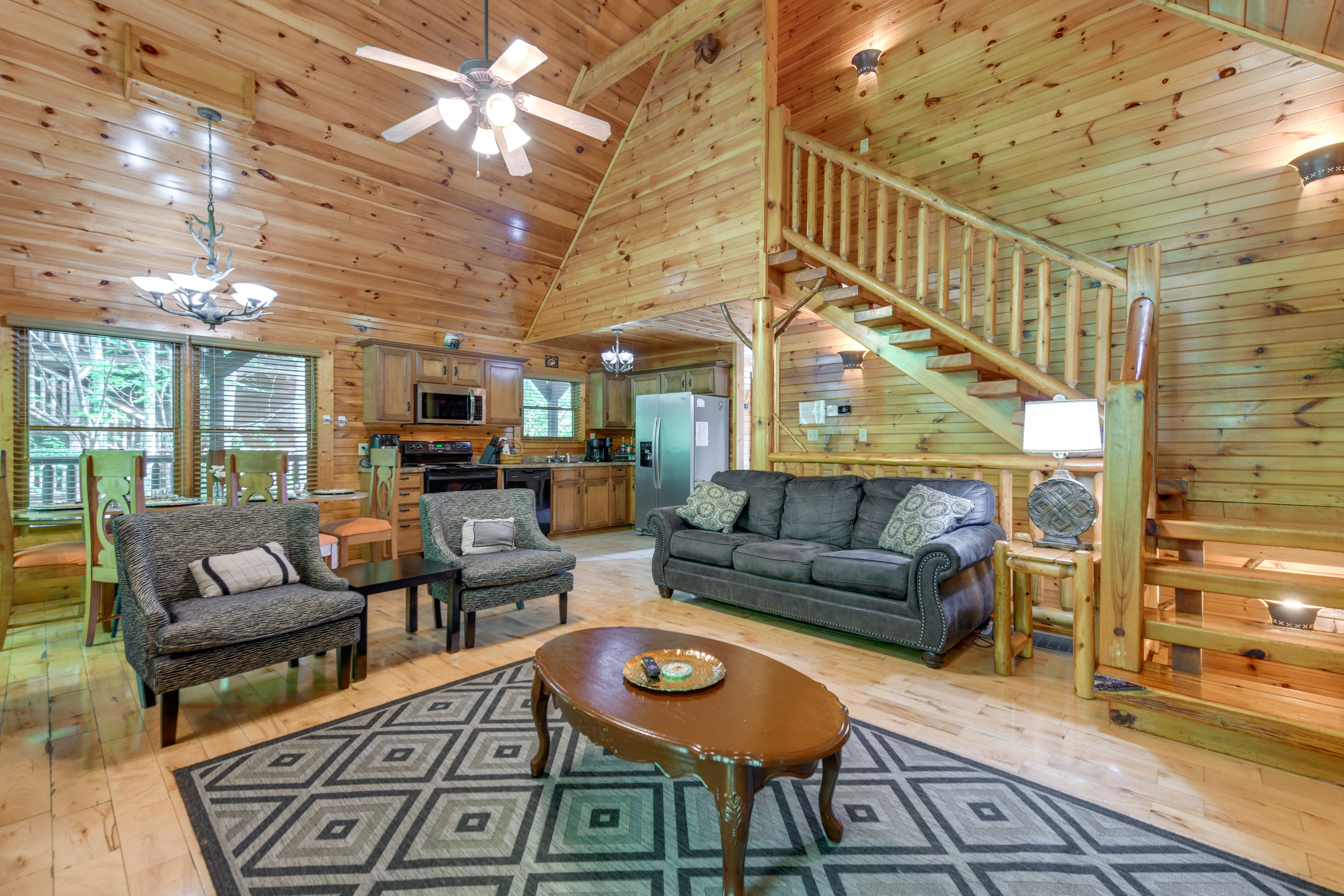 Living Room | Main Level | Queen Sleeper Sofa | Smart TV | Gas Fireplace