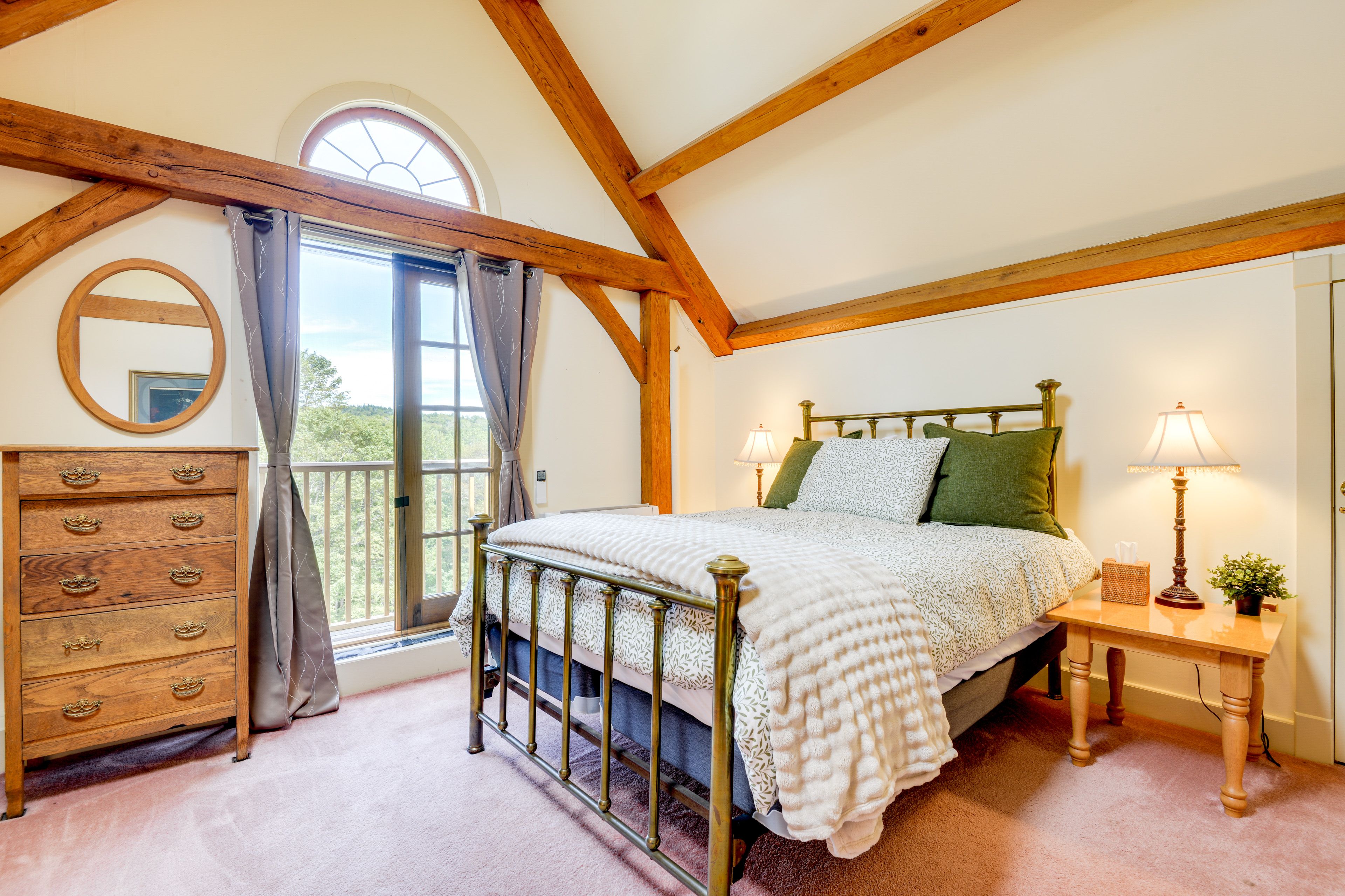 Bedroom 4 | 3rd Floor | Queen Bed | Balcony Access | En-Suite Bathroom