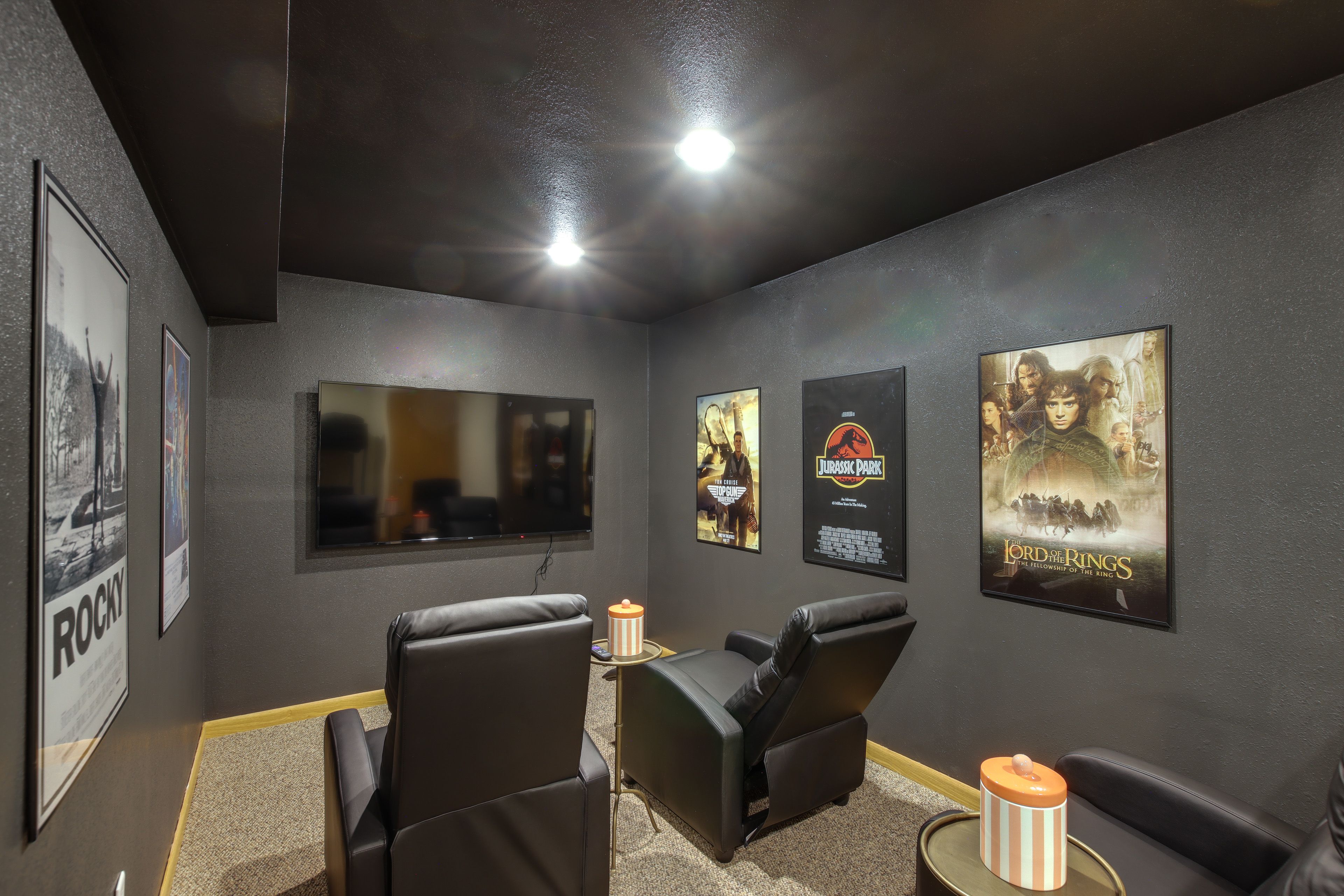 Theater Room | 3-Story Home | Reclining Chairs | Large Smart TV