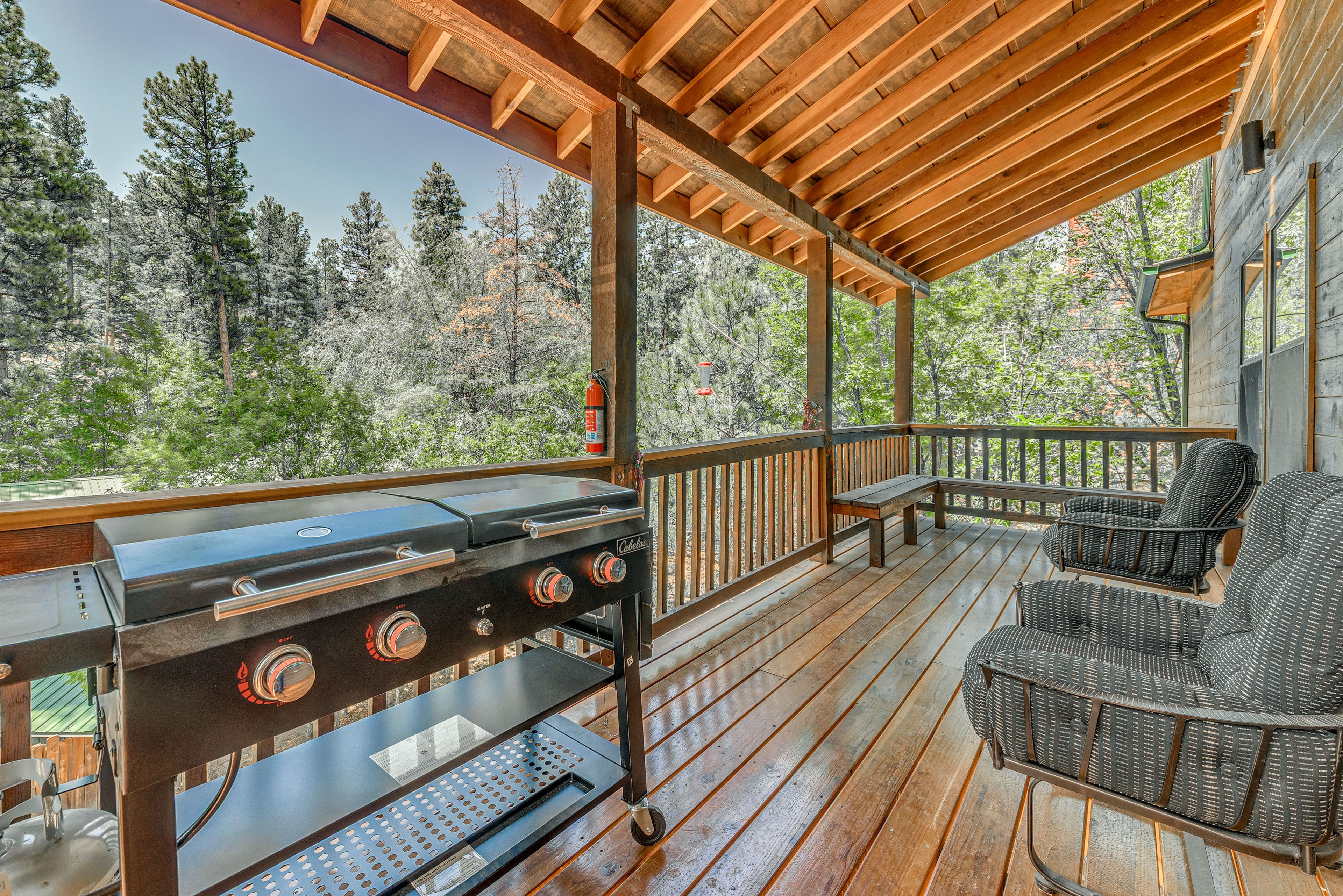 Deck | Flat-Top Gas Grill | 2-Story Home
