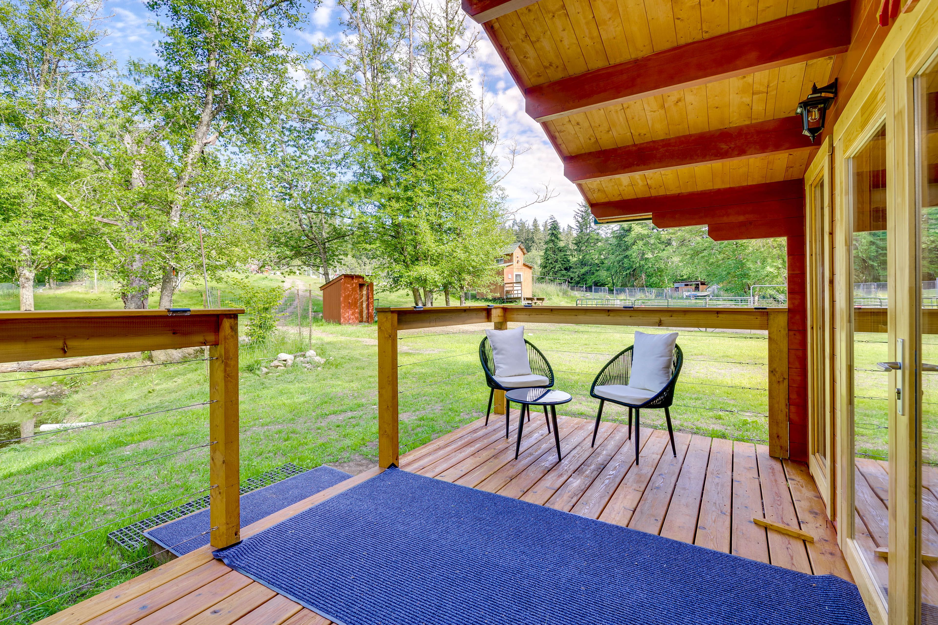 Partially Covered Deck | Gas Grill | Fire Pit | Pond