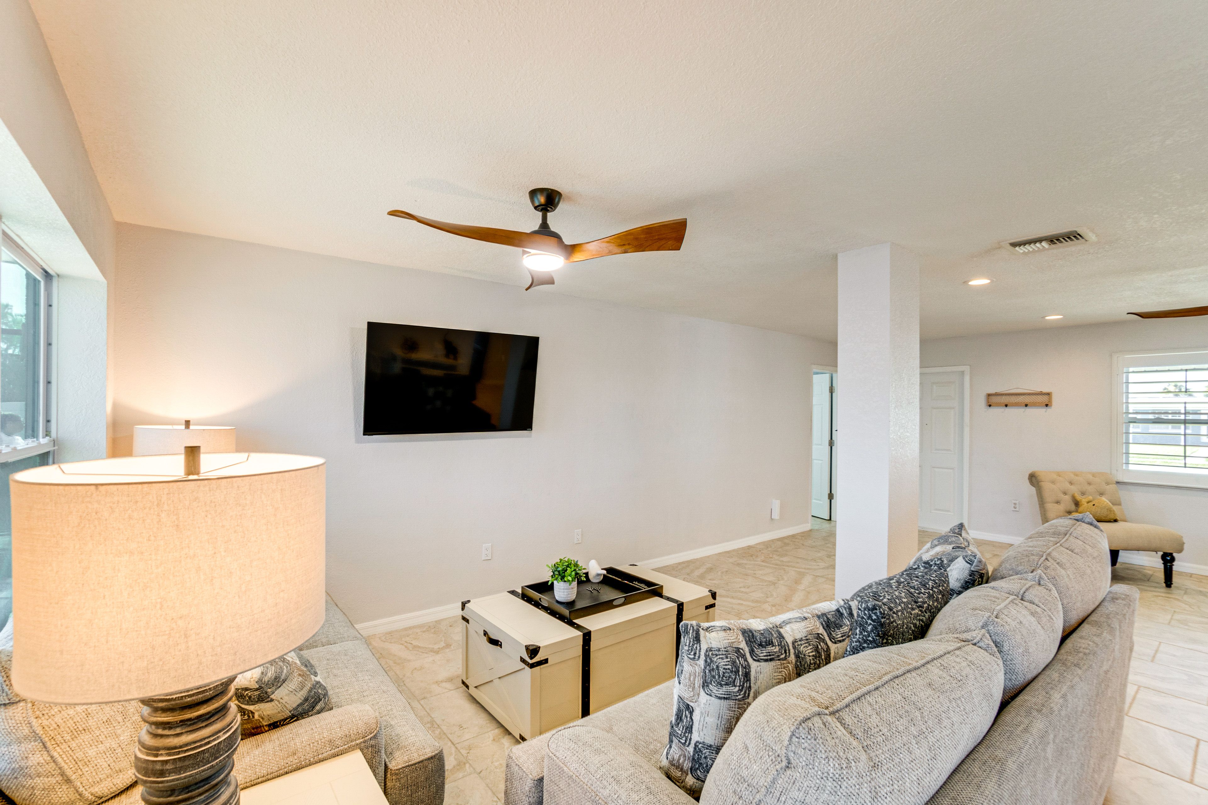 Living Area | Queen Sleeper Sofa | TV