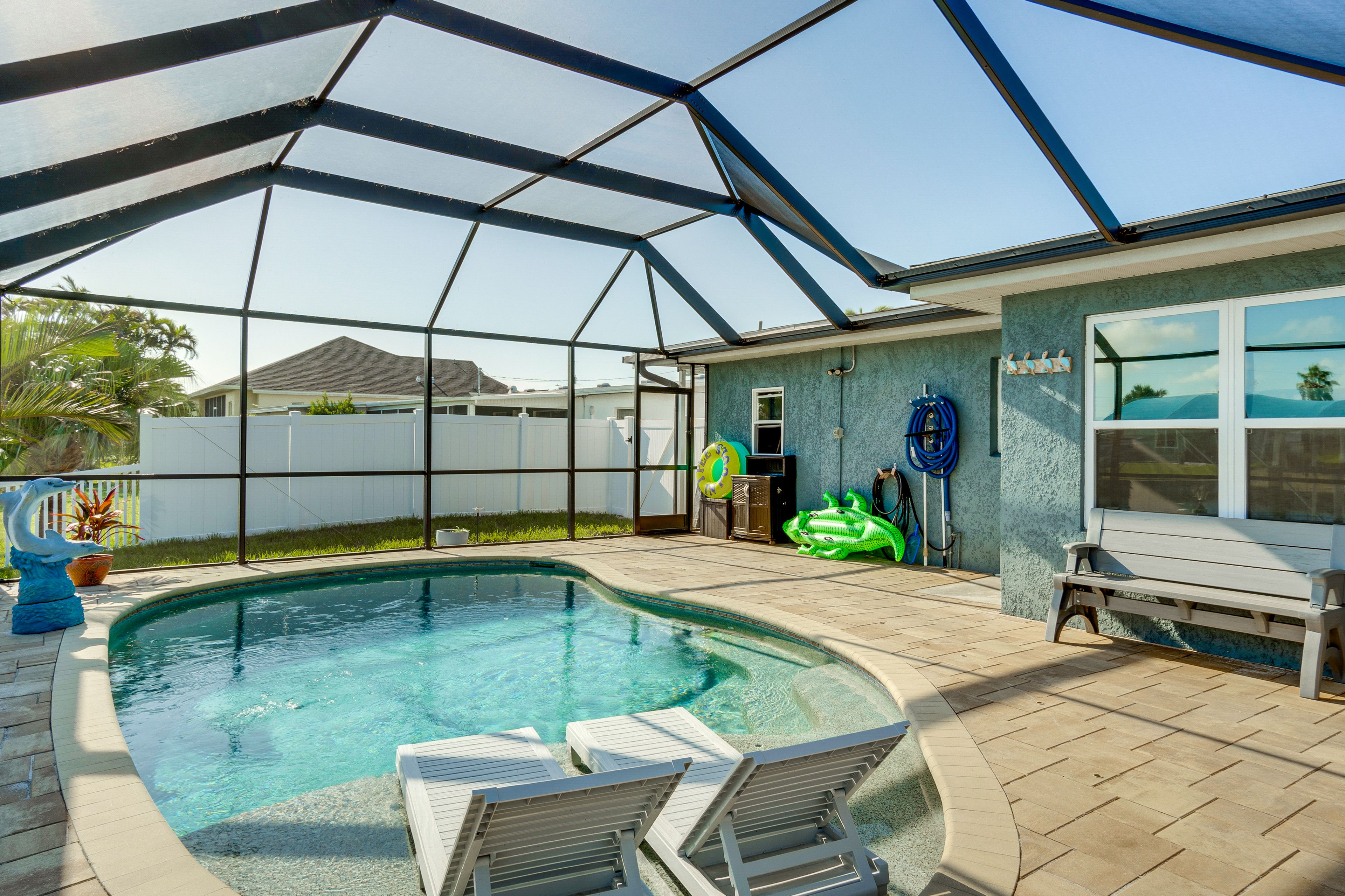 House Exterior | Private Heated Pool | Pool Floats & Toys