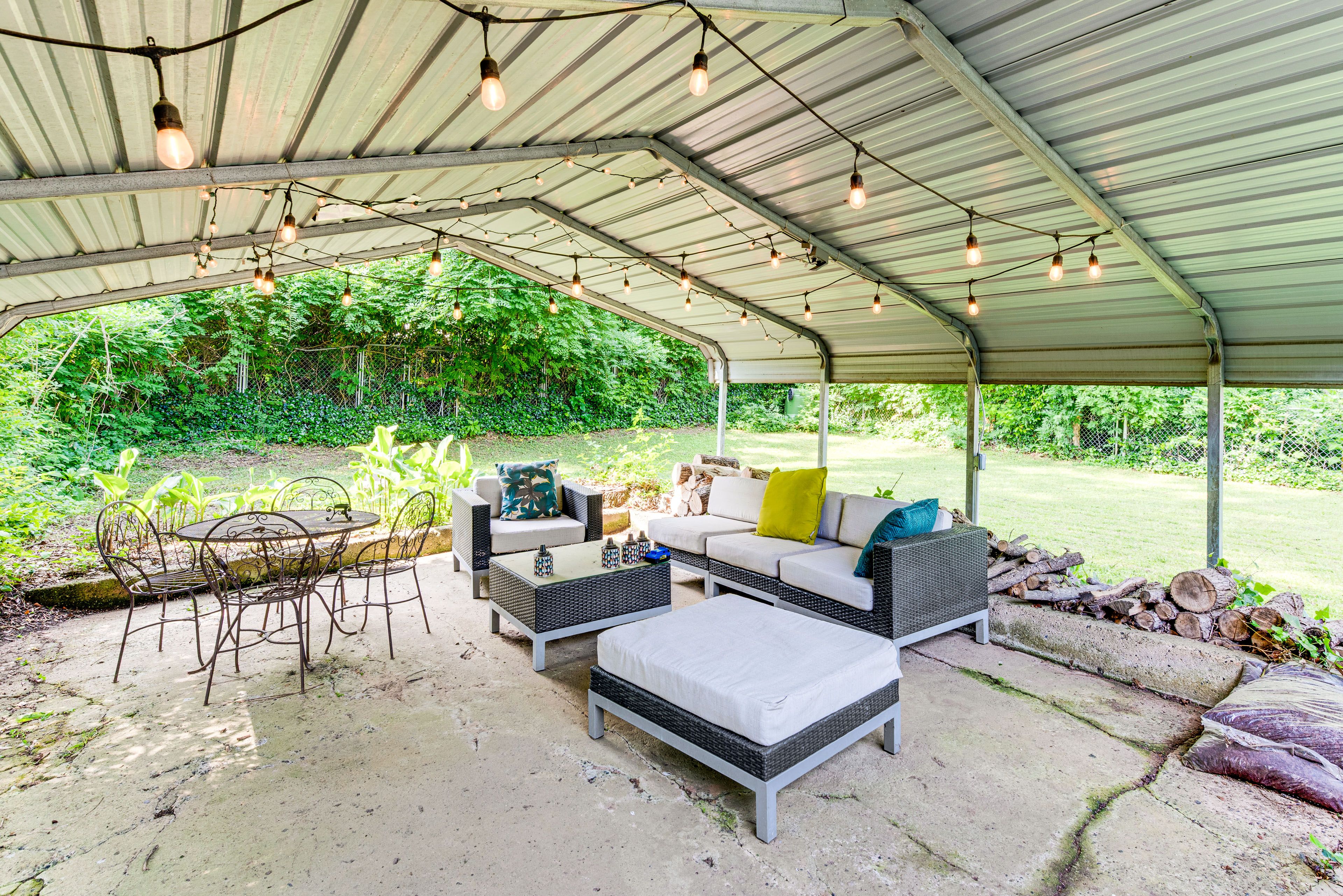 Private Yard | Grill | Wood-Burning Fire Pit | Covered Porches w/ Seating