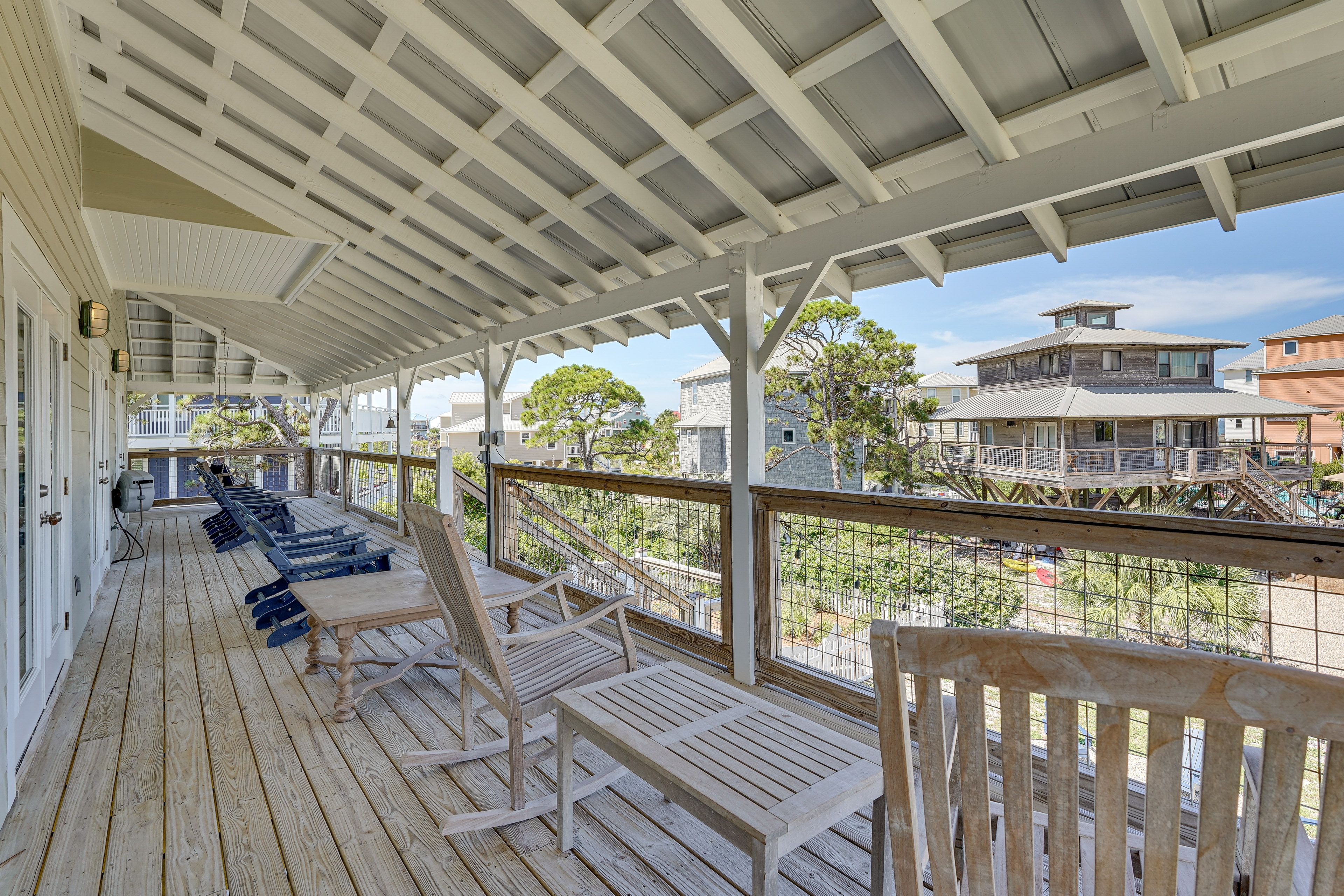 Wraparound Porch | Ample Seating | Gulf & Bay Views | Cornhole | Hammock