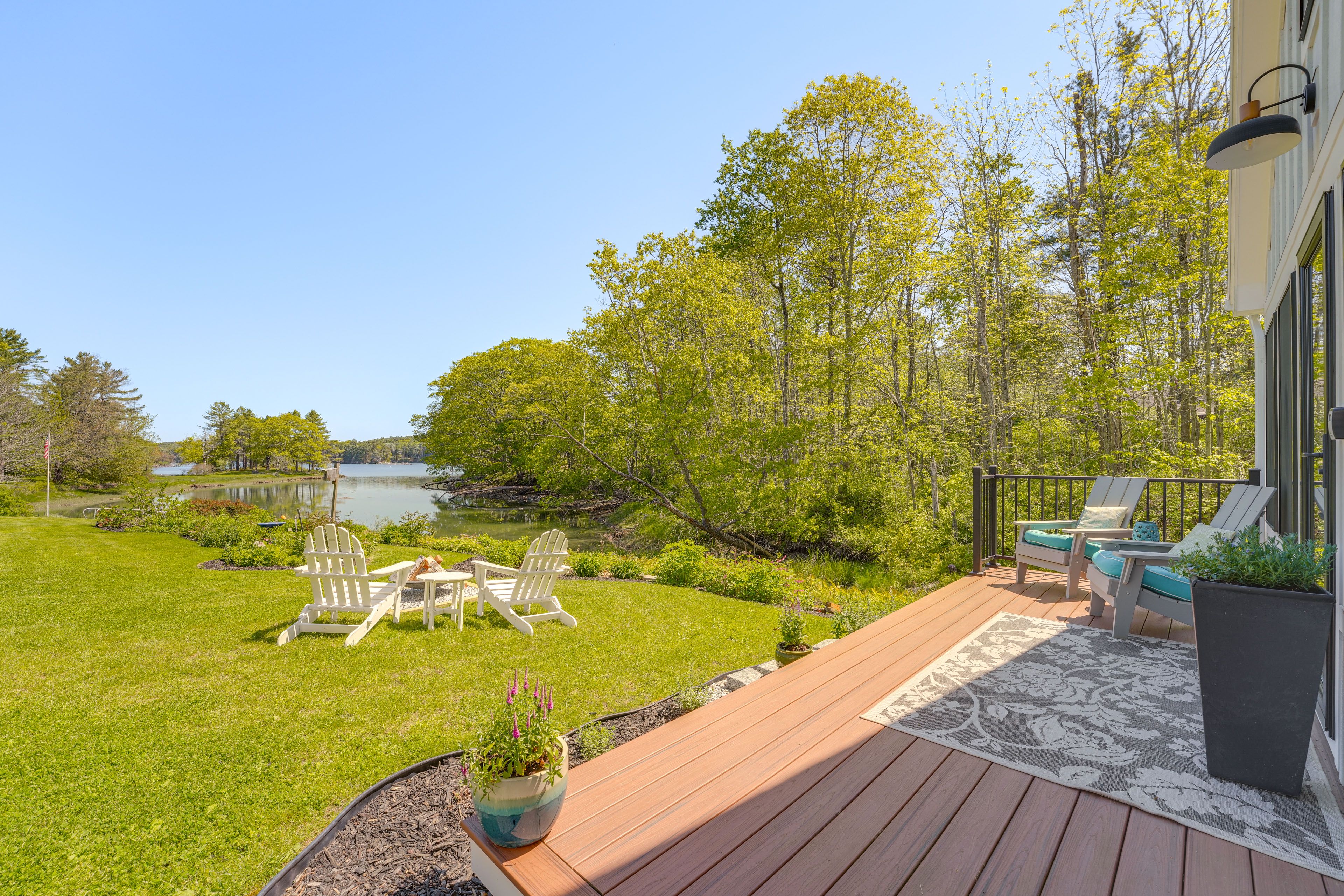 Studio Exterior | Furnished Deck | Fire Pit | Bay Views & Access | Private Yard