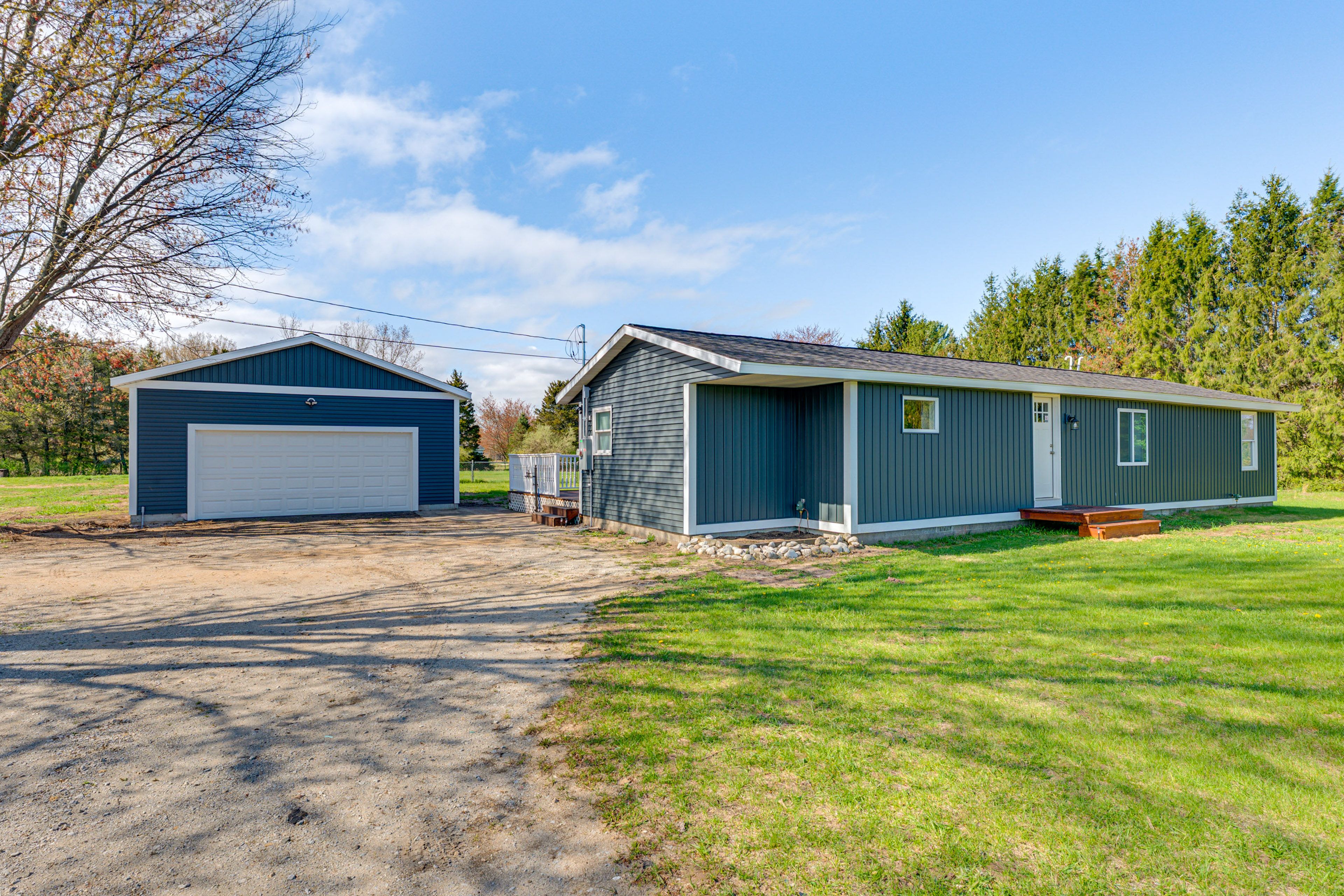 Property Exterior | Single-Story Home | Spacious Yard