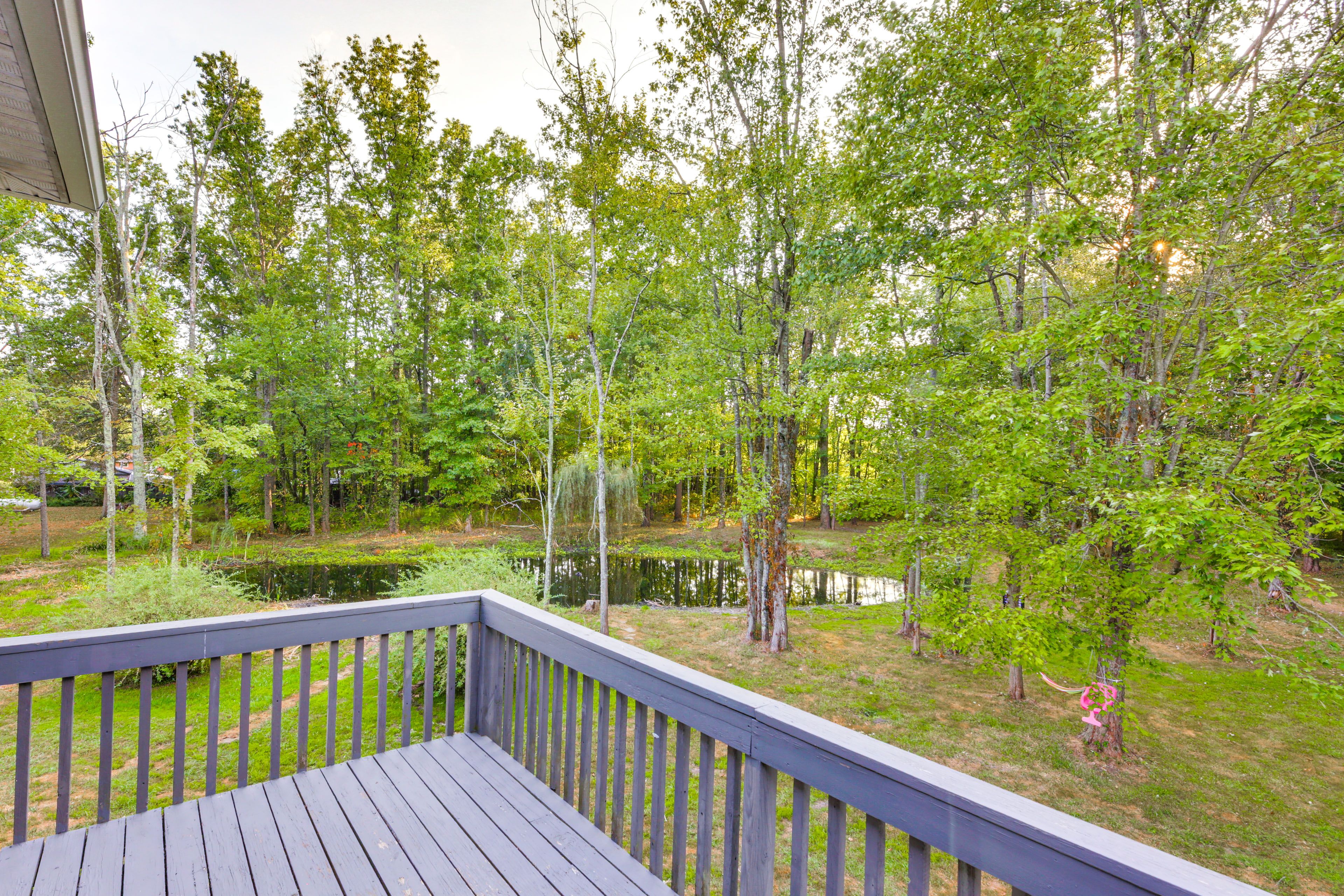 Balcony | Pond Views | Peaceful Wooded Setting
