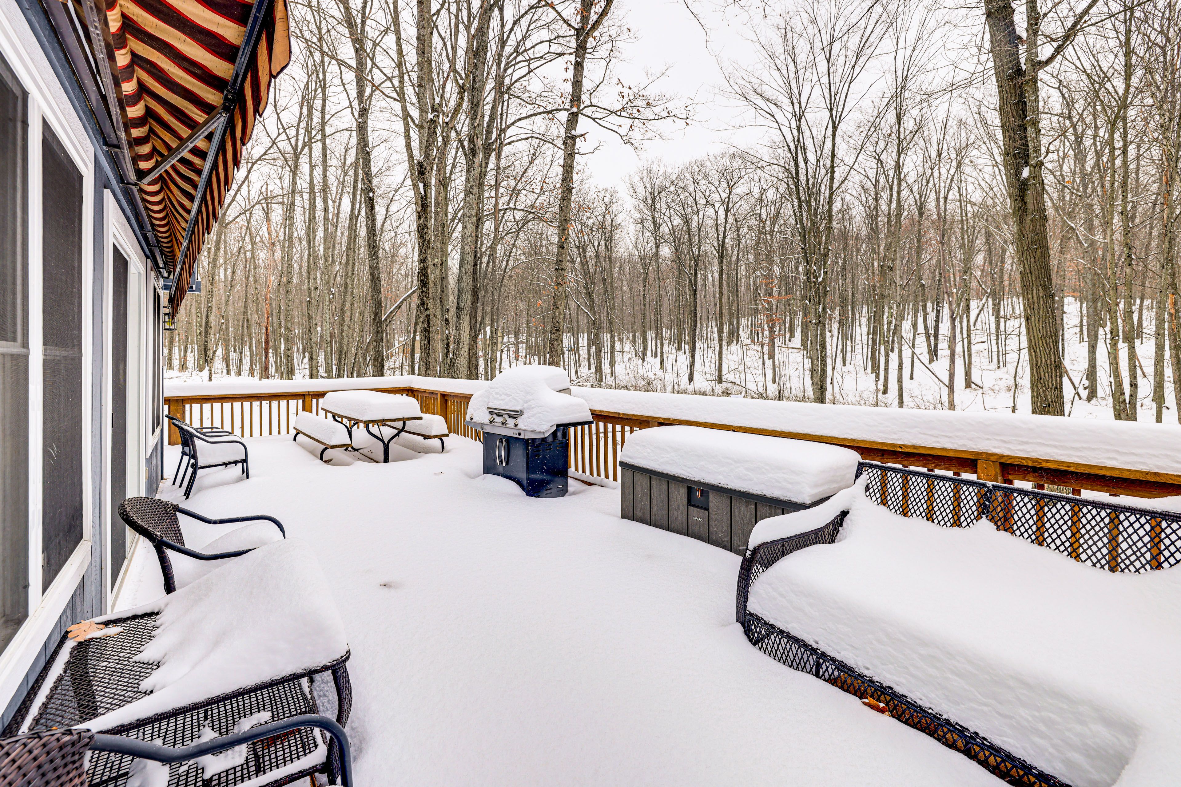 Deck in Winter | Wooded Views
