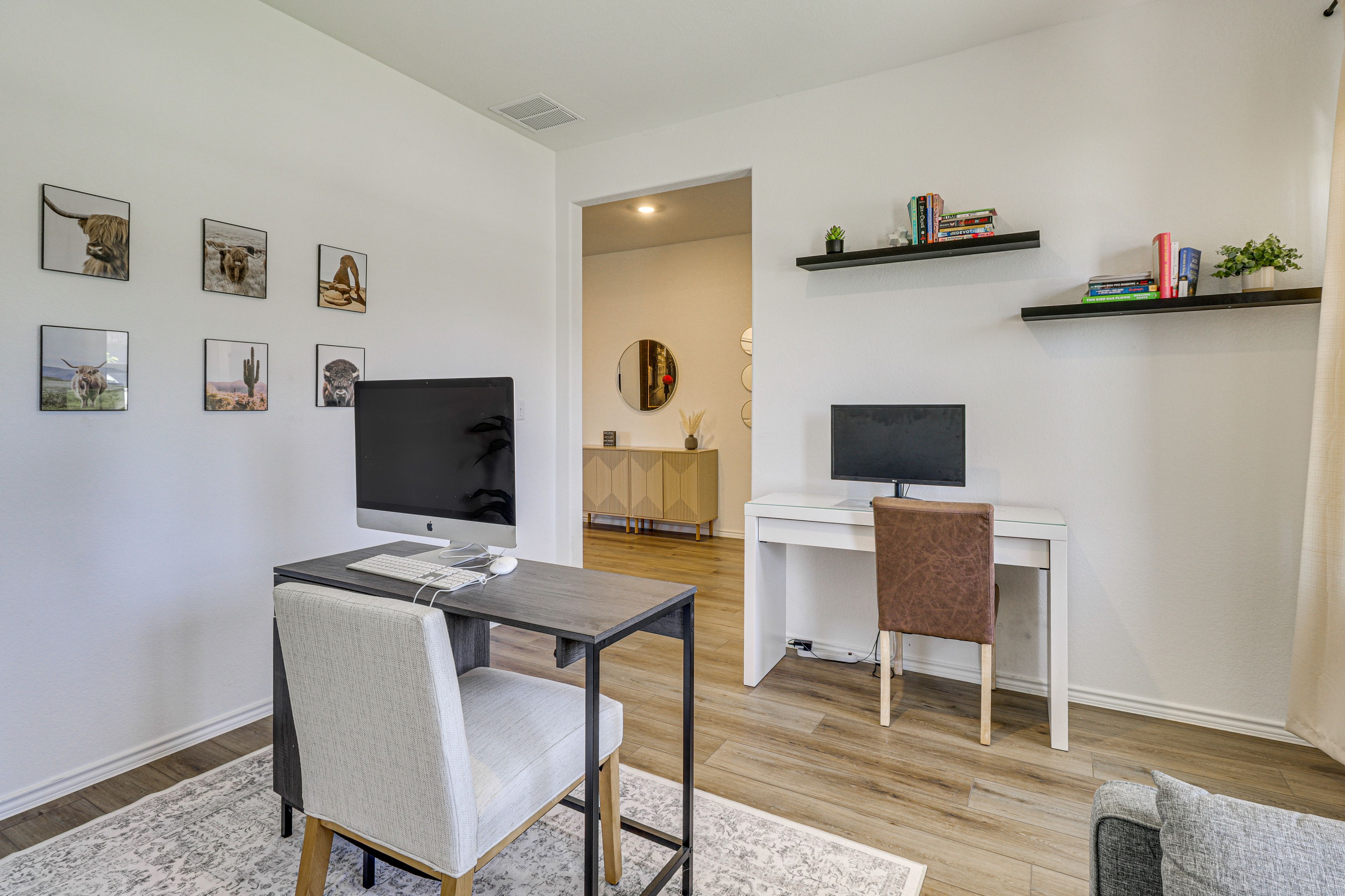 Bedroom 2 | 2 Workspaces w/ Monitors | Free WiFi | 1st Floor