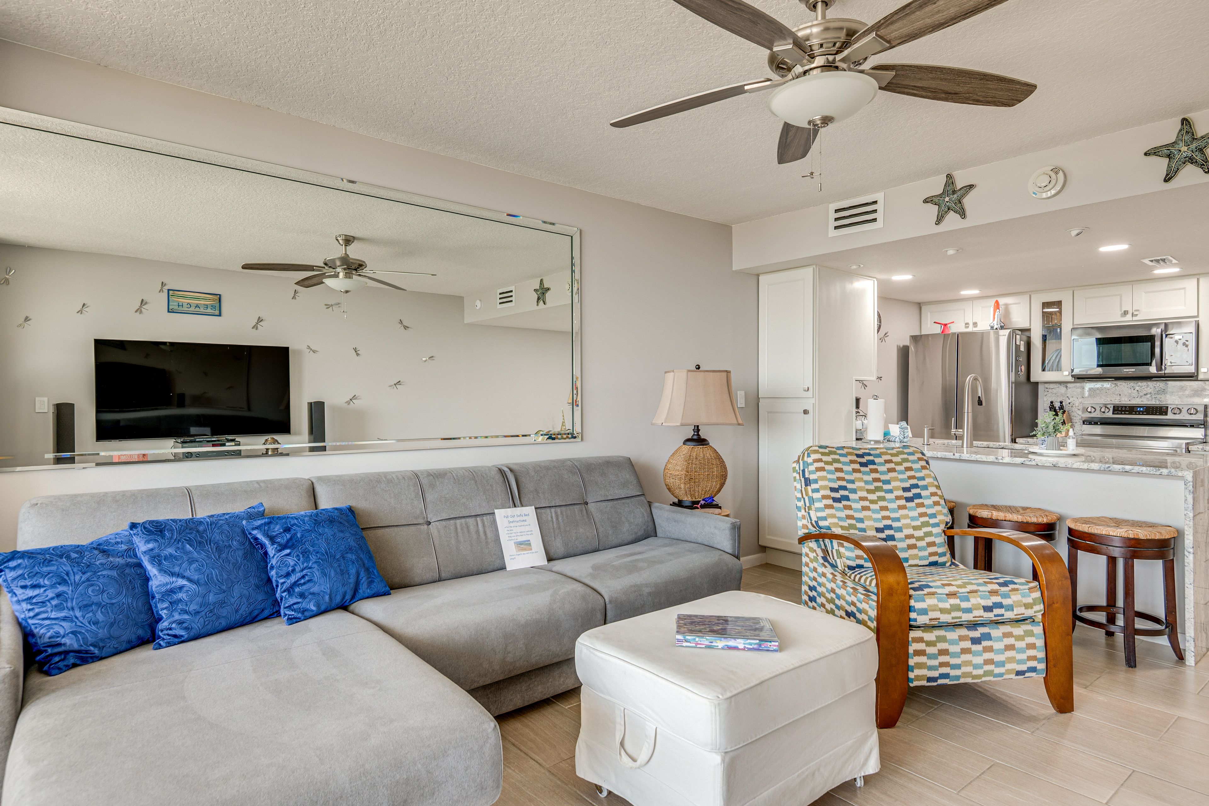 Cape Canaveral Vacation Rental | 1BR | 2BA | 610 Sq Ft | Step-Free Access