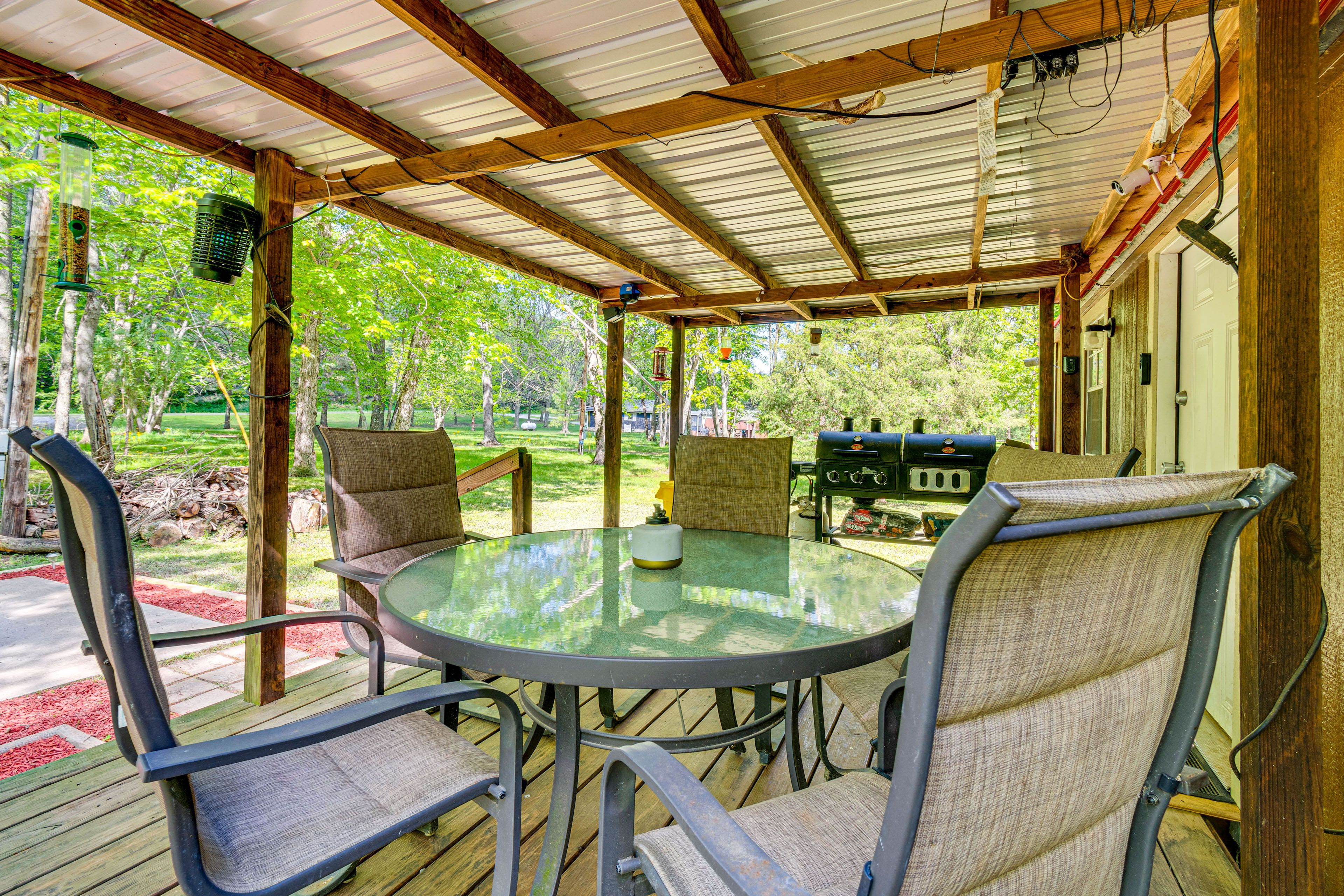 Covered Deck | Charcoal Grill