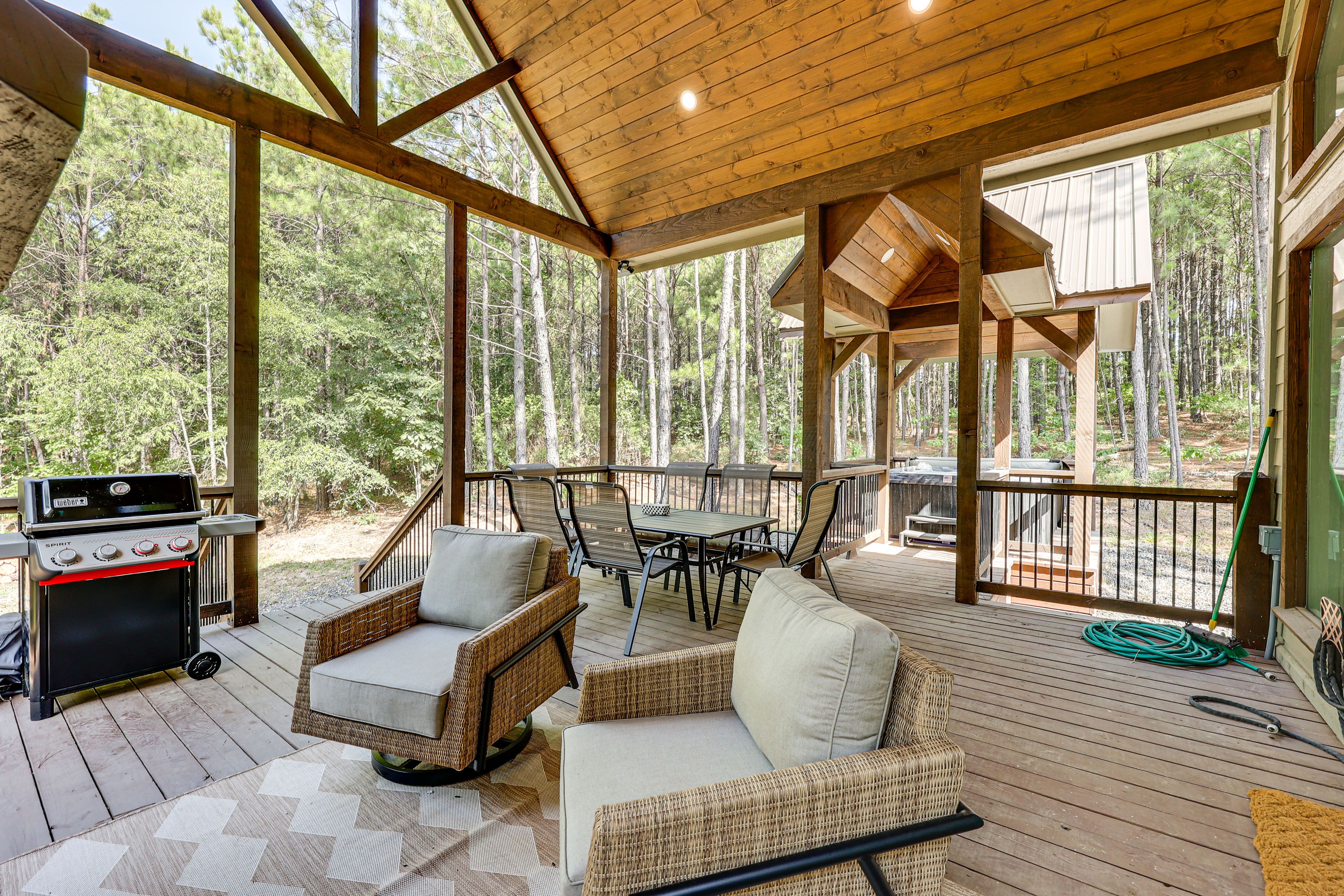 Furnished Deck | Gas Grill | Outdoor Dining Area | Fireplace